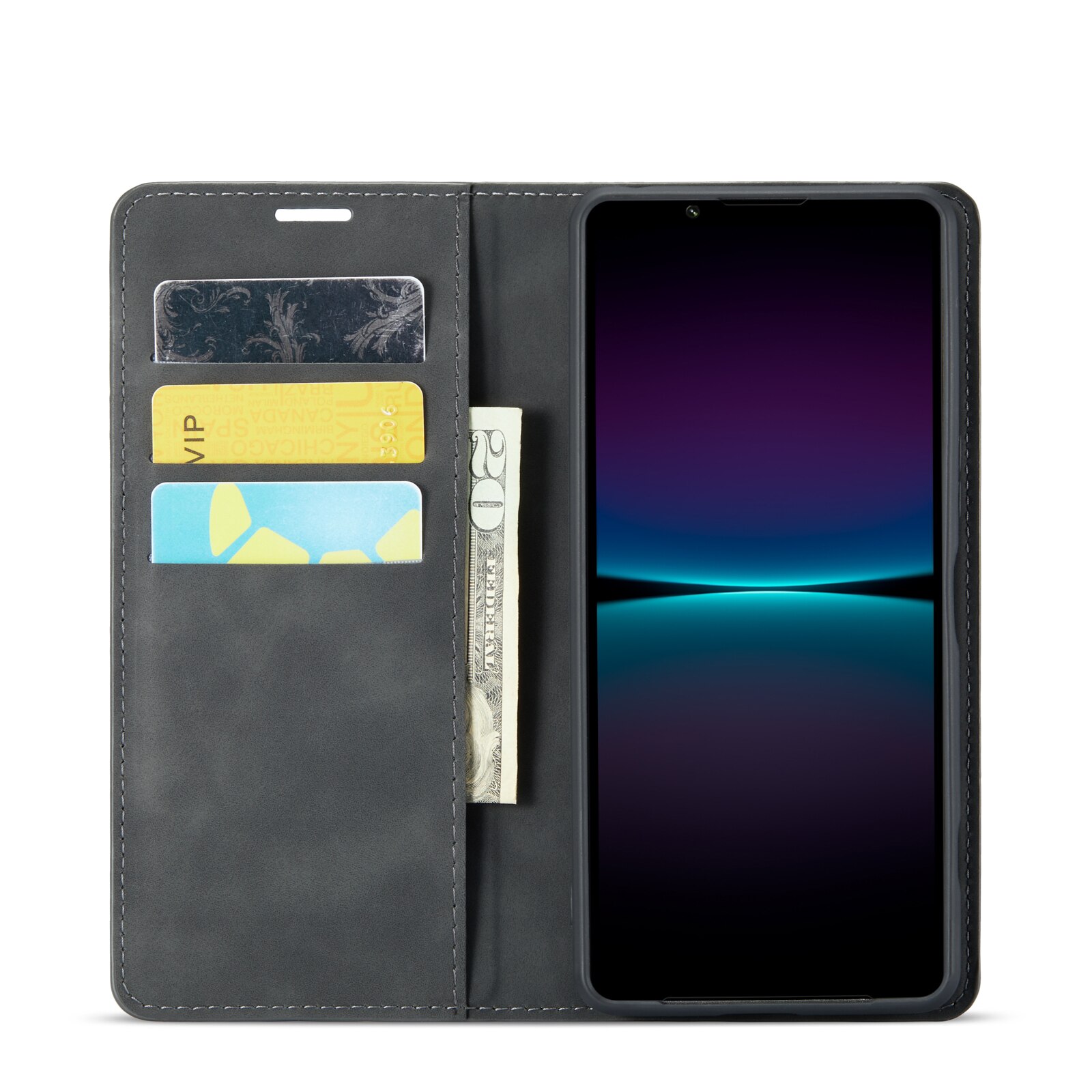 Cover portafoglio sottili Sony Xperia 1 VI nero