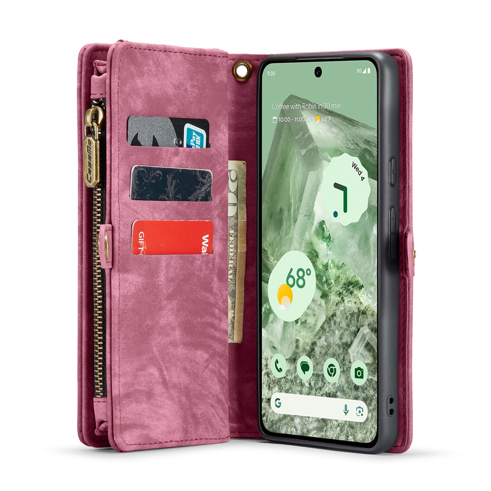 Cover portafoglio Multi-Slot Google Pixel 8a rosso