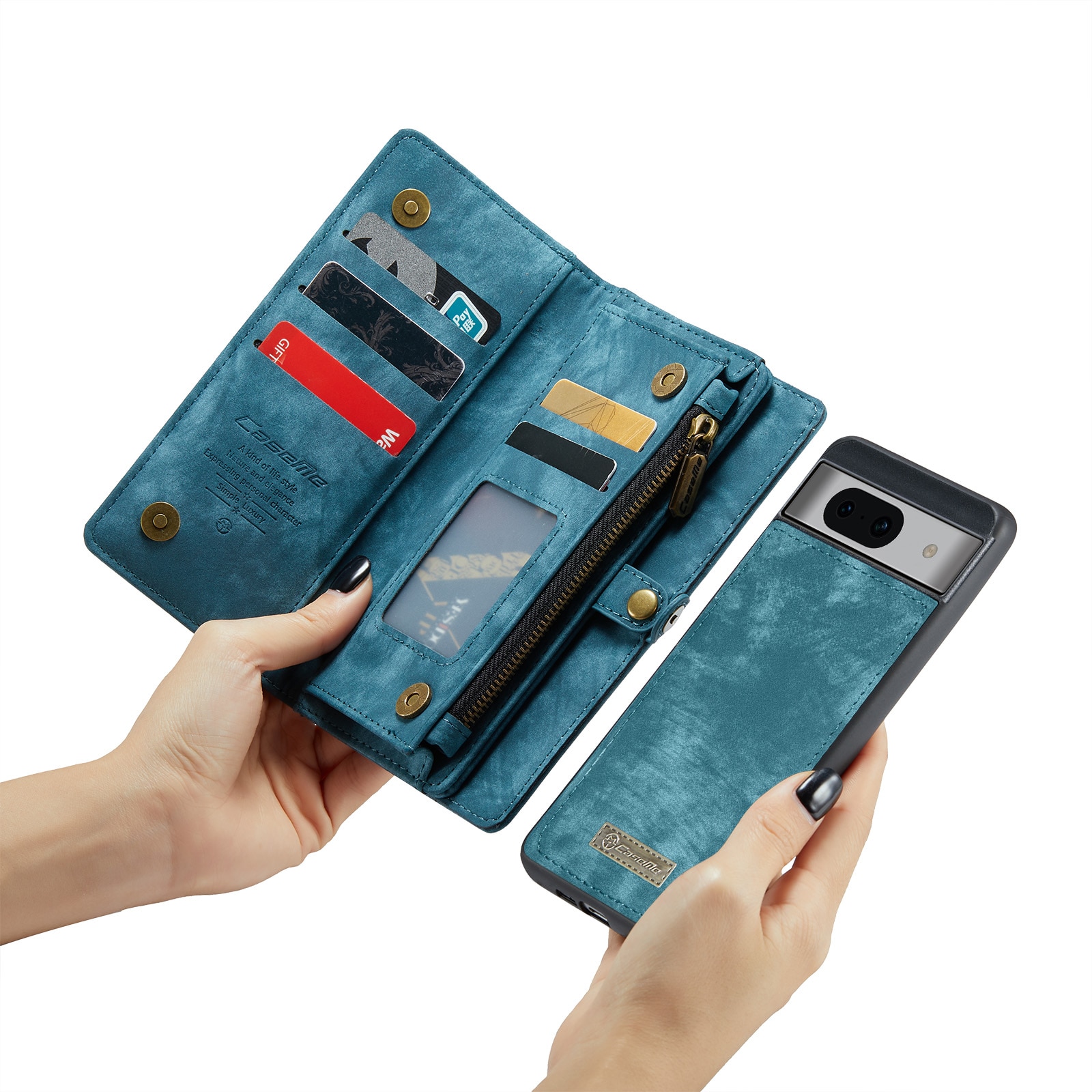 Cover portafoglio Multi-Slot Google Pixel 8a blu