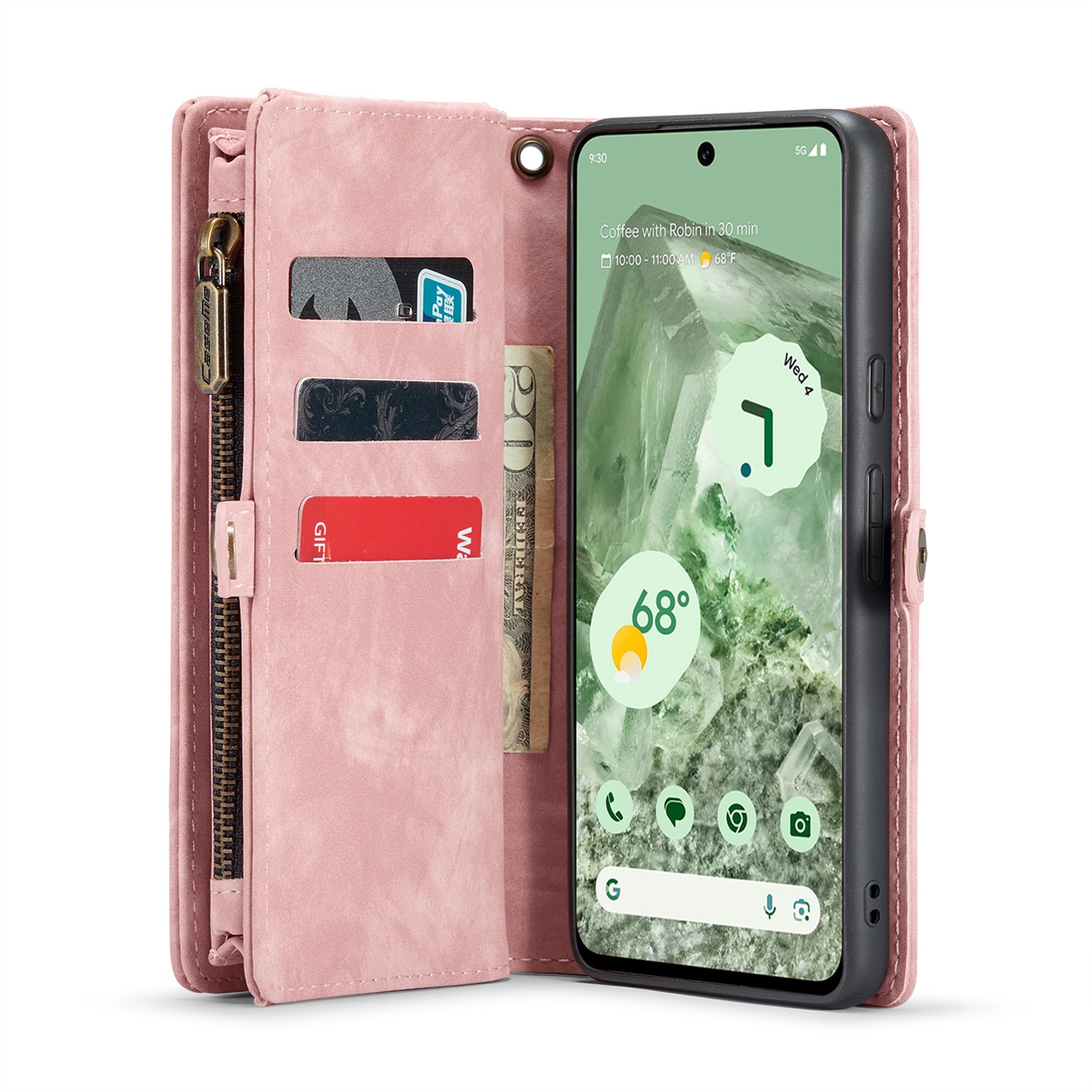 Cover portafoglio Multi-Slot Google Pixel 8a rosa