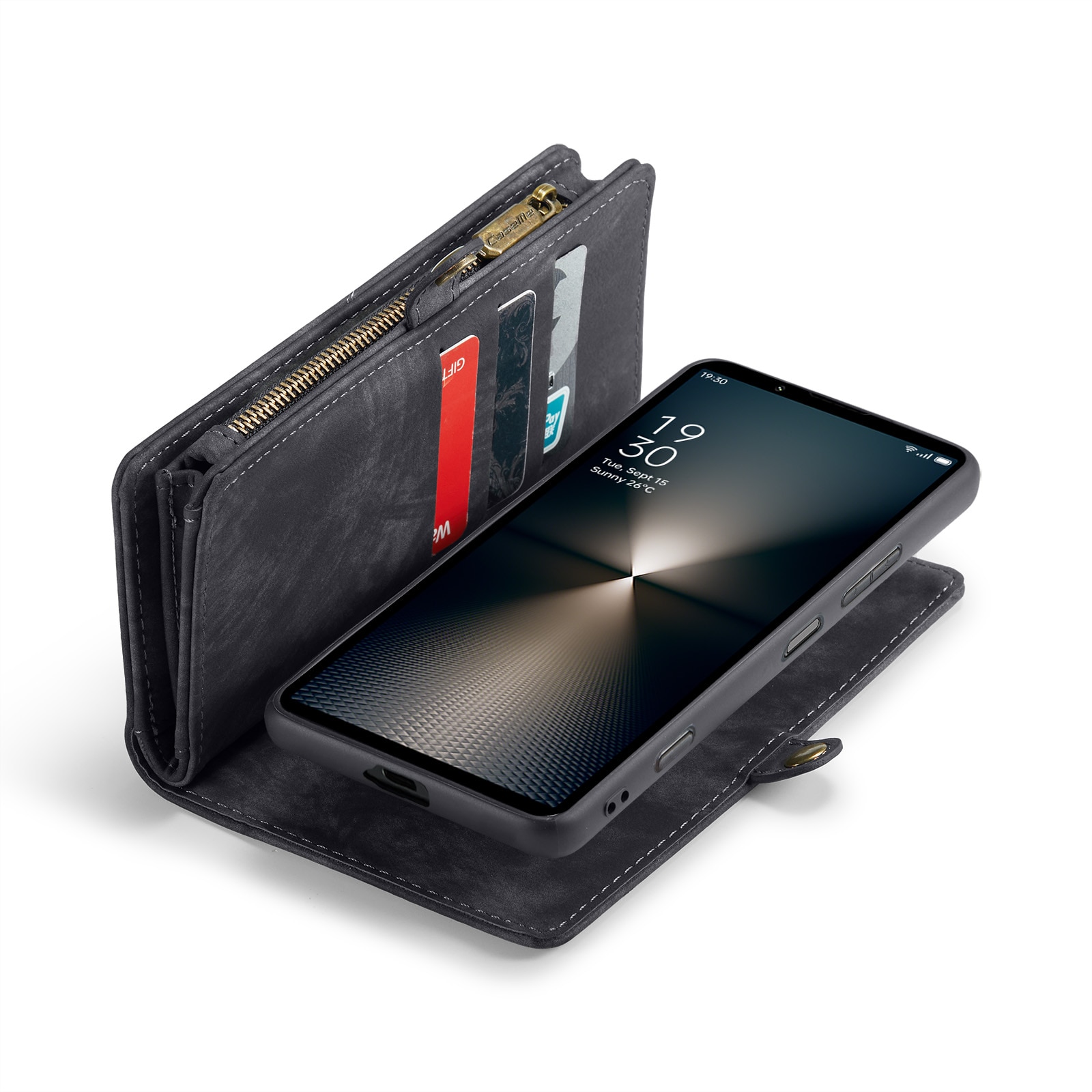 Cover portafoglio Multi-Slot Sony Xperia 10 VI grigio