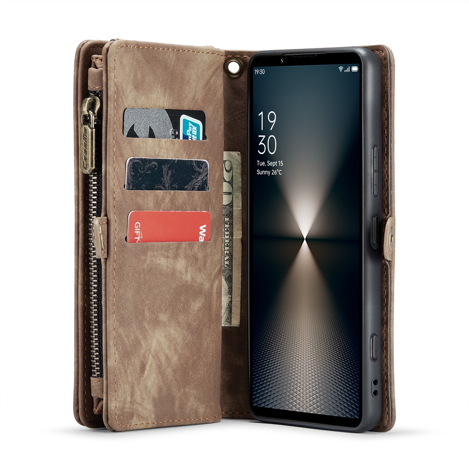 Cover portafoglio Multi-Slot Sony Xperia 10 VI marrone