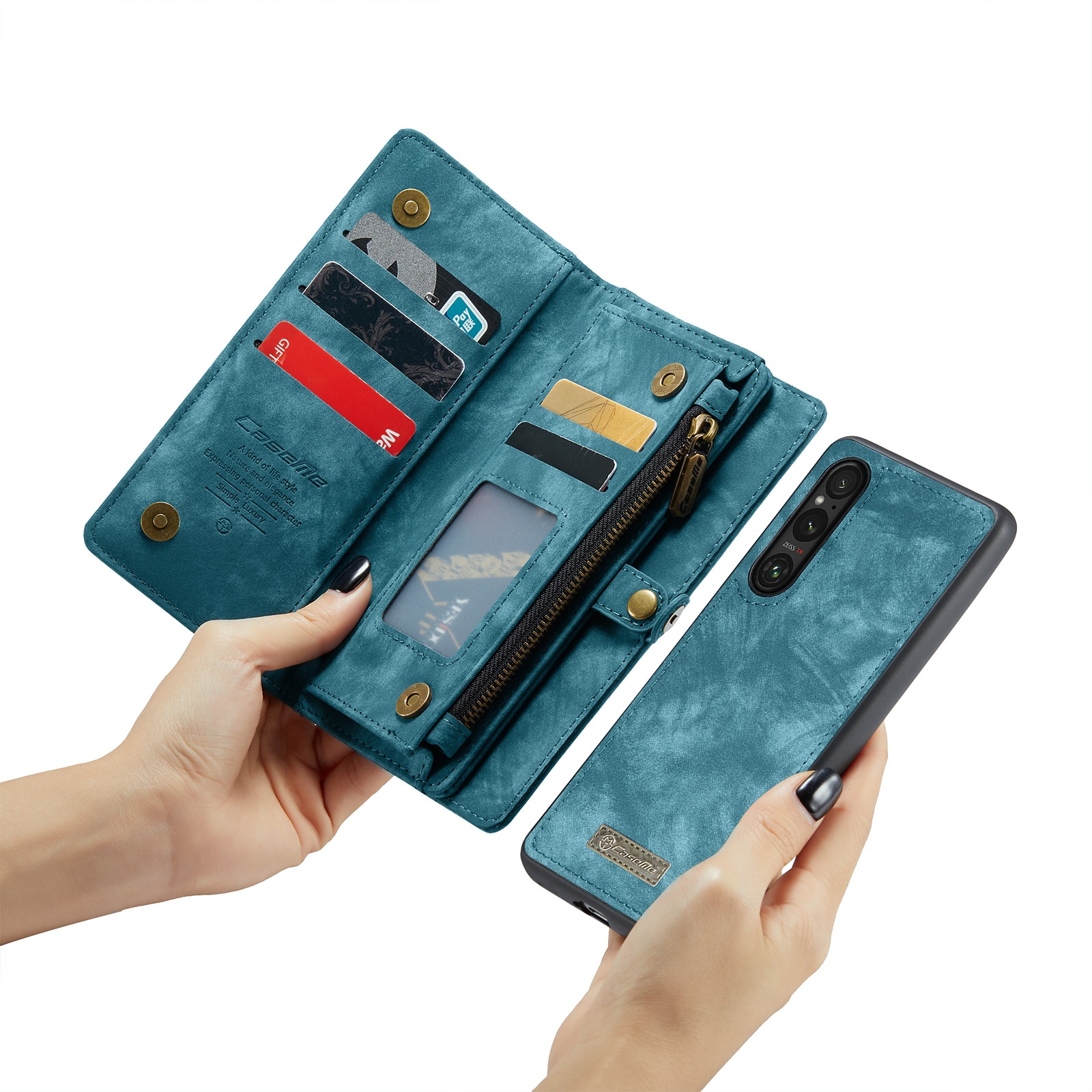 Cover portafoglio Multi-Slot Sony Xperia 10 VI blu