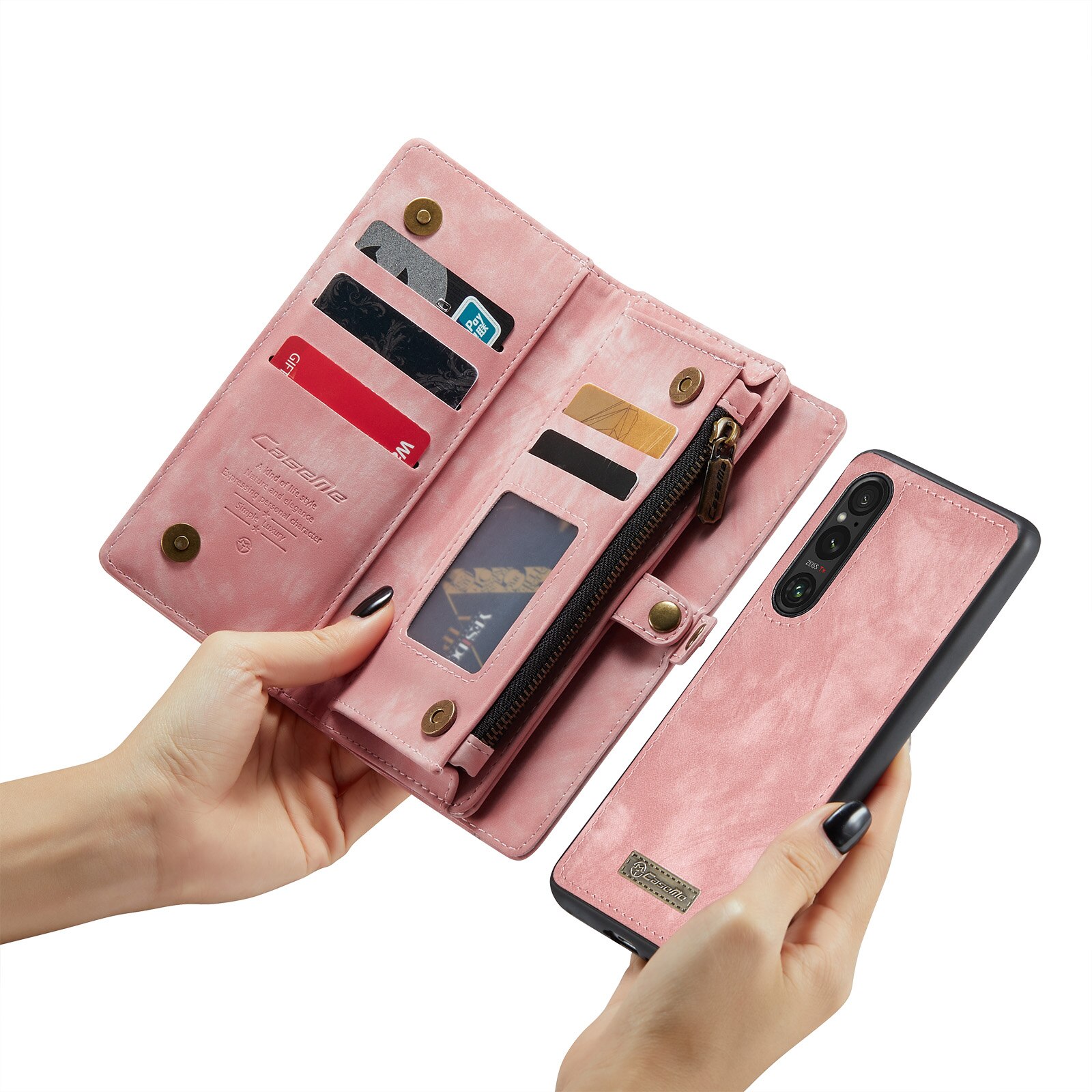 Cover portafoglio Multi-Slot Sony Xperia 10 VI rosa