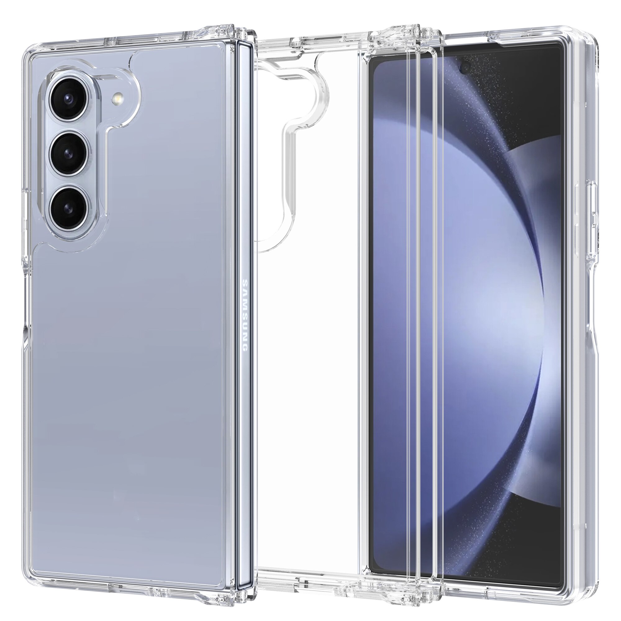 Cover ibride per Samsung Galaxy Z Fold 6, trasparente