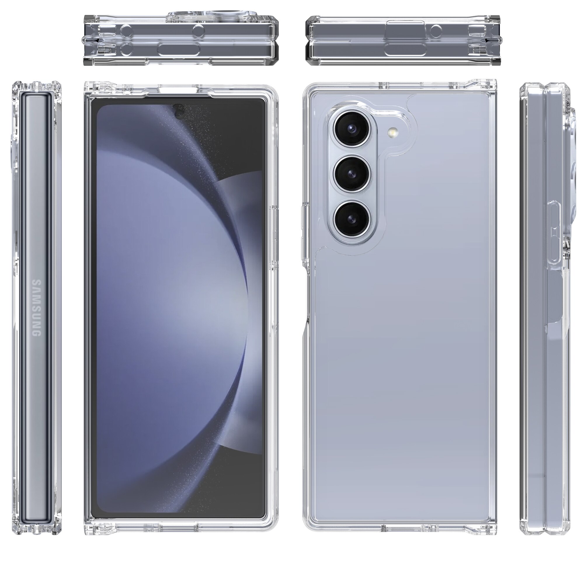 Cover ibride per Samsung Galaxy Z Fold 6, trasparente