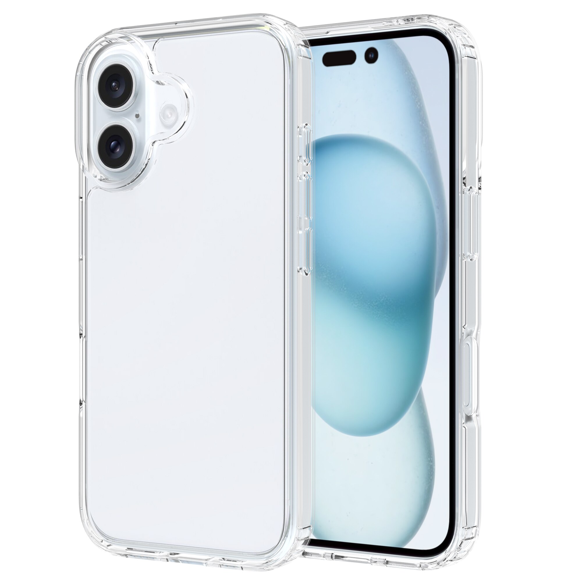 Cover ibride per iPhone 16 Plus trasparente