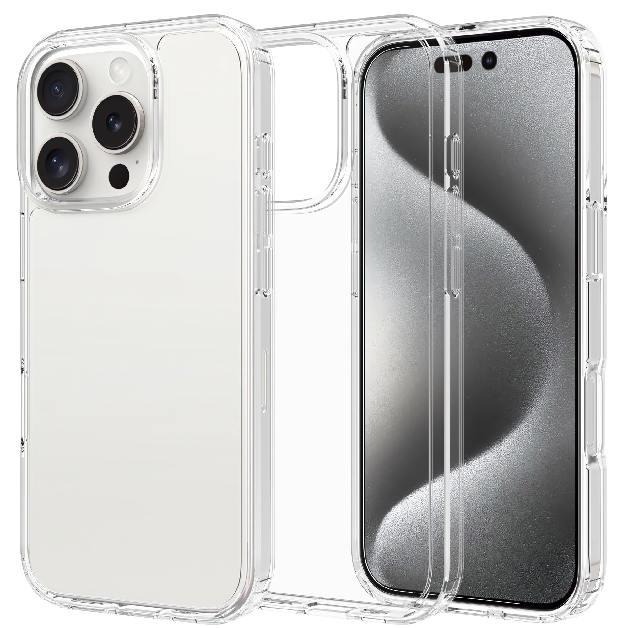 Cover ibride per iPhone 16 Pro Max trasparente