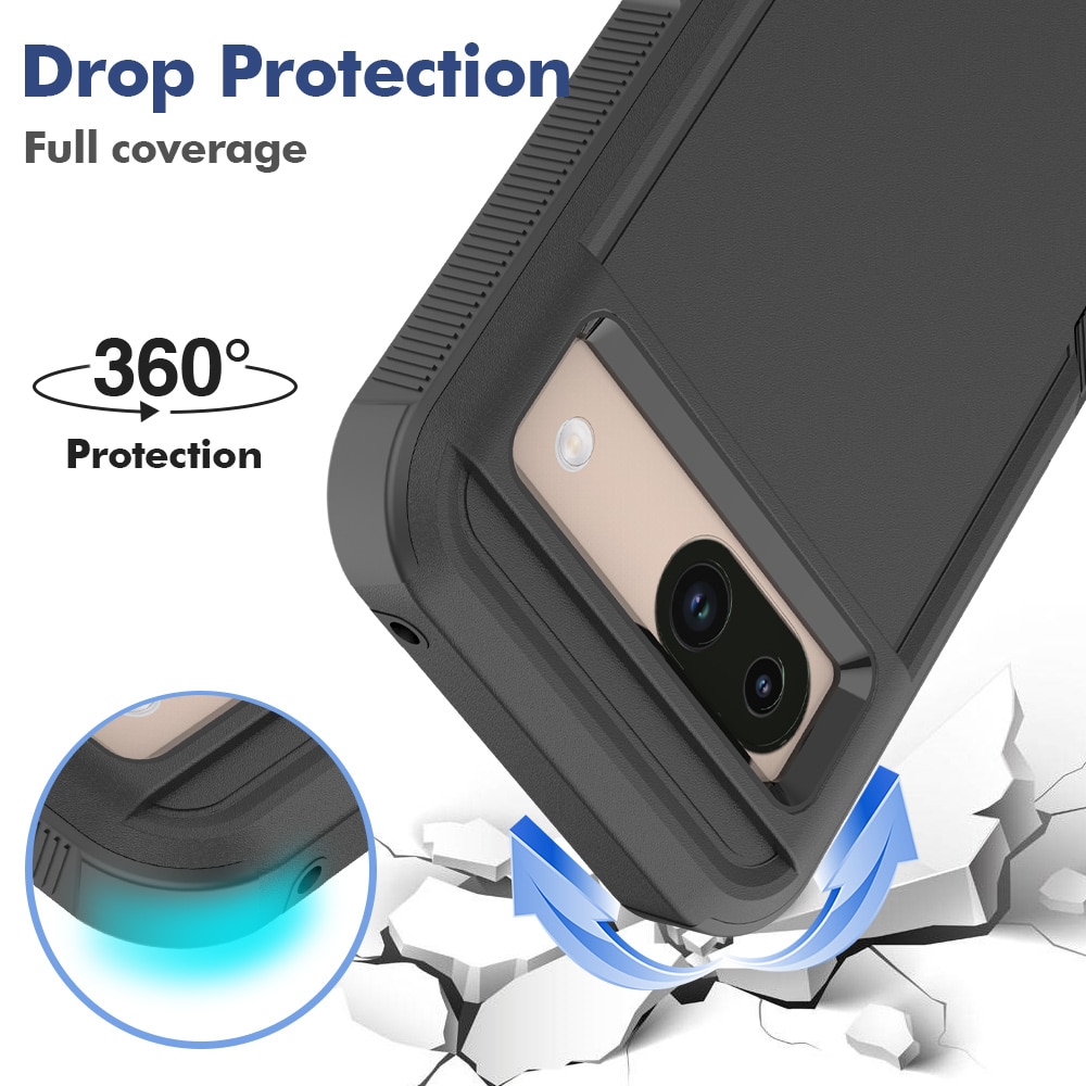 Cover ibride Off-road Google Pixel 8a, nero