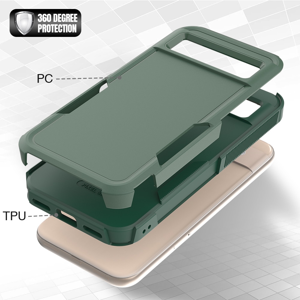 Cover ibride Off-road Google Pixel 8a, verde