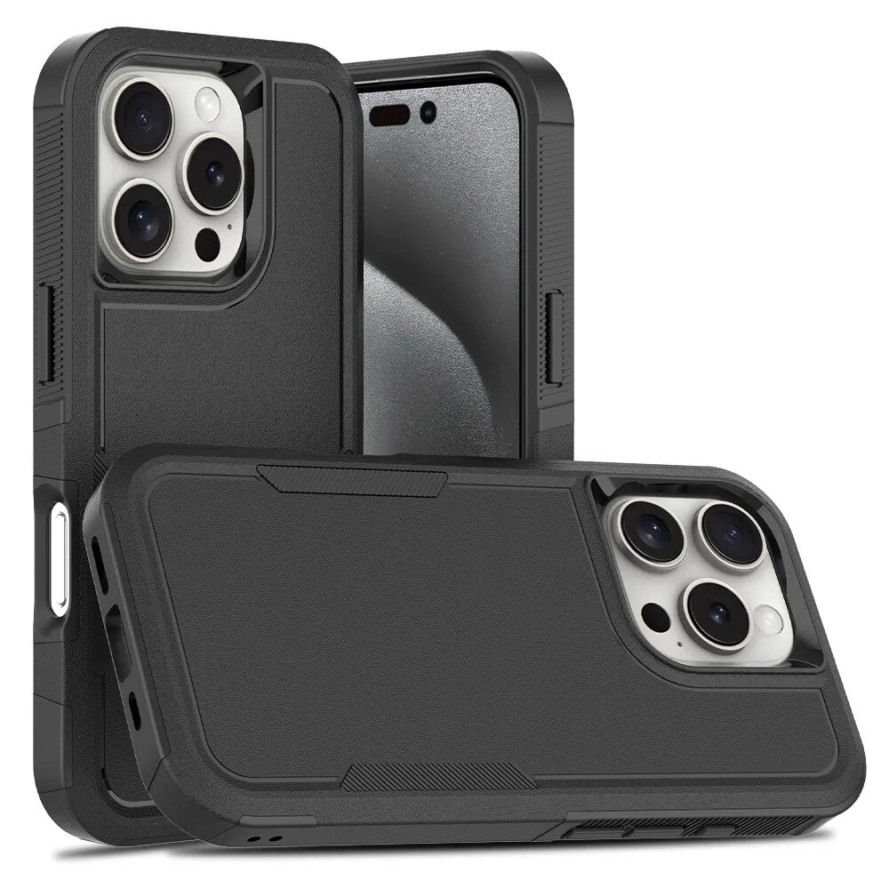 Cover ibride Off-road iPhone 16 Pro, nero