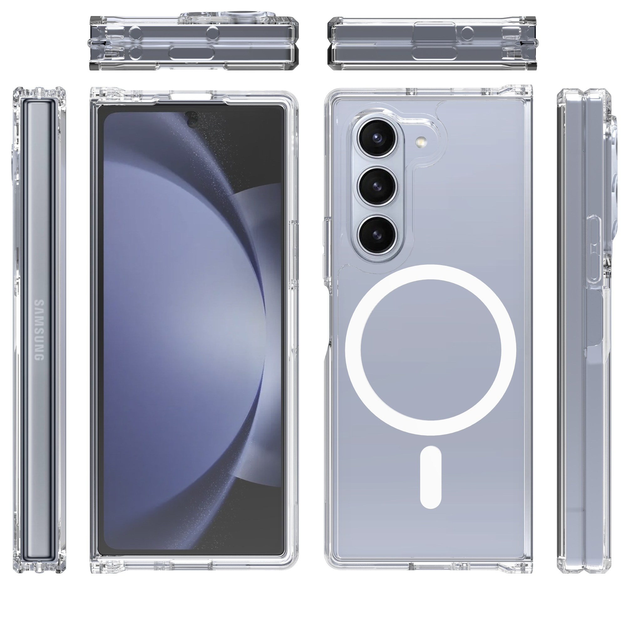 Cover ibride con MagSafe Samsung Galaxy Z Fold 6 trasparente