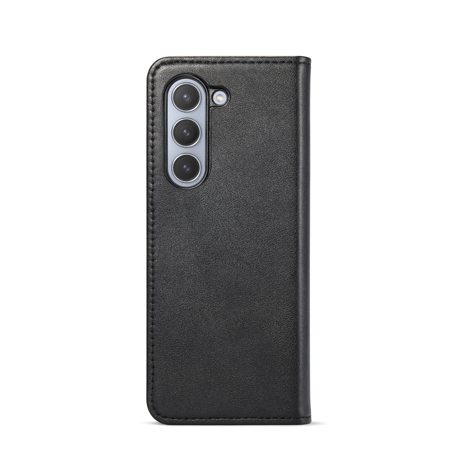 Custodia a portafoglio in vera pelle Samsung Galaxy Z Fold 6, nero