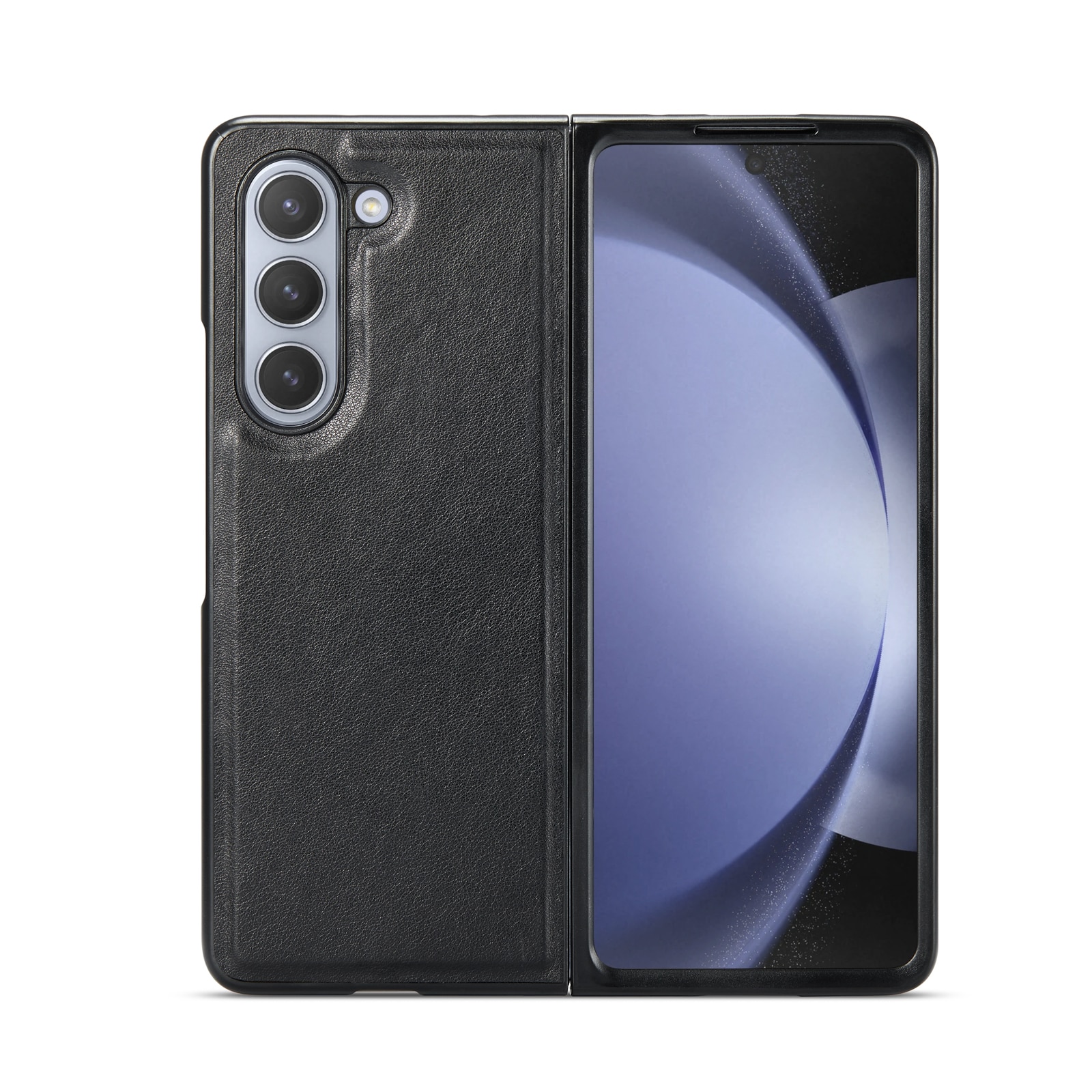 Custodia a portafoglio in vera pelle Samsung Galaxy Z Fold 6, nero