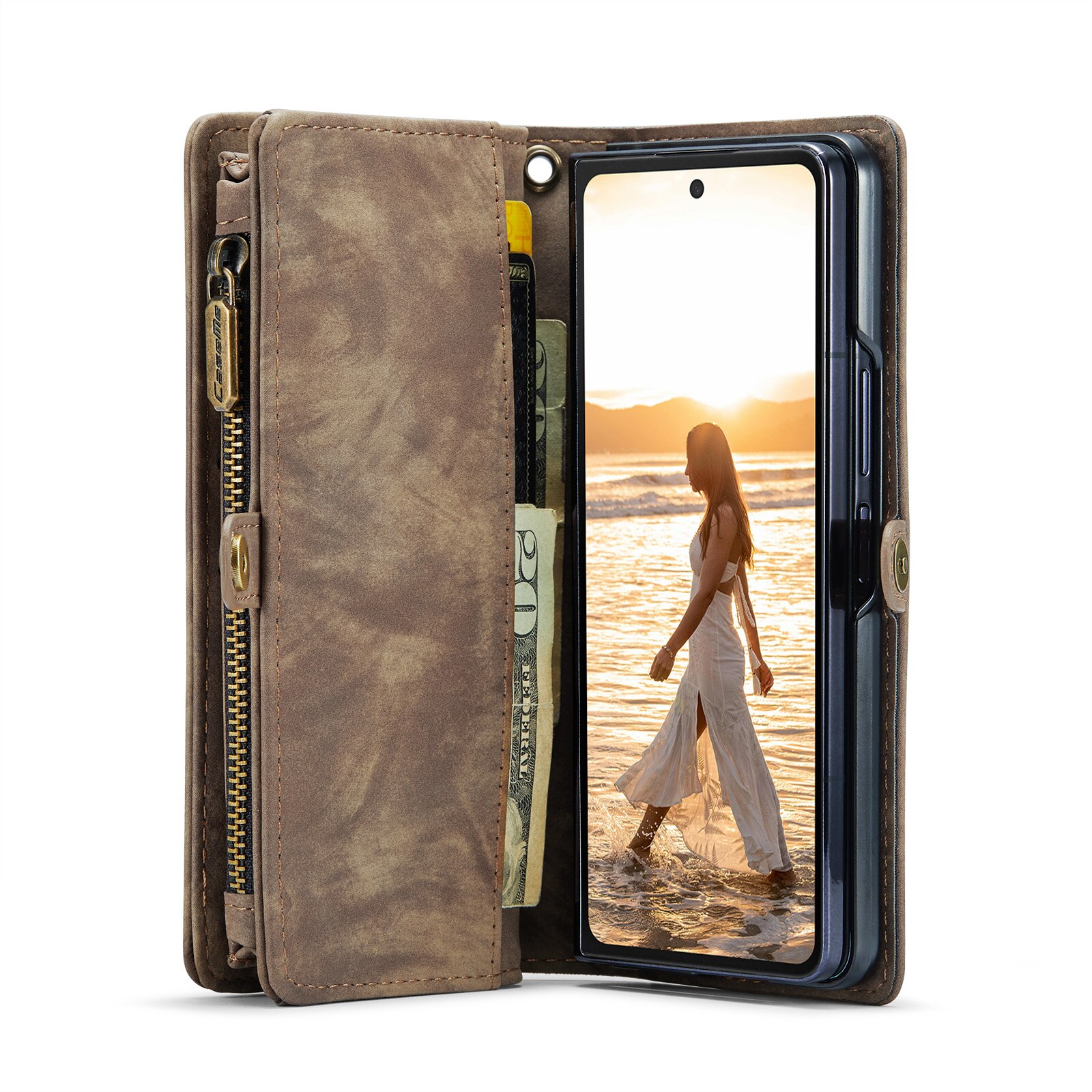 Cover portafoglio Multi-Slot Samsung Galaxy Z Fold 6 marrone