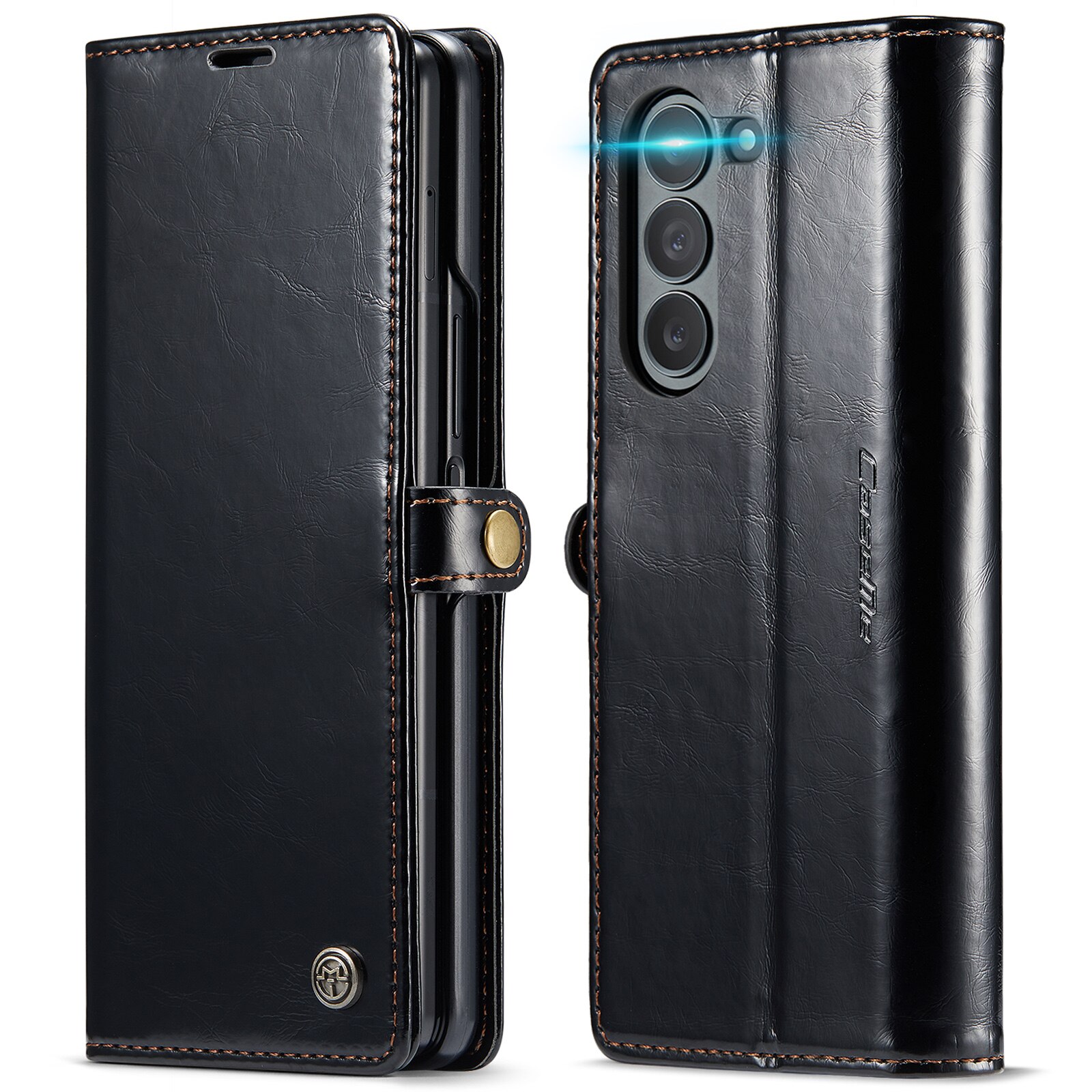 Custodia in pelle Samsung Galaxy Z Fold 6 nero