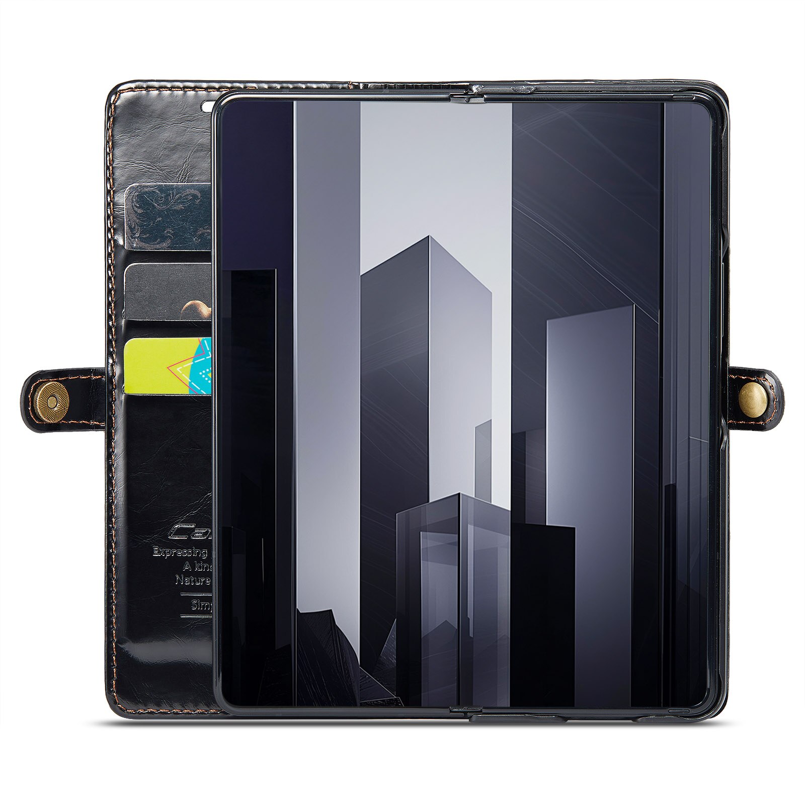 Custodia in pelle Samsung Galaxy Z Fold 6 nero