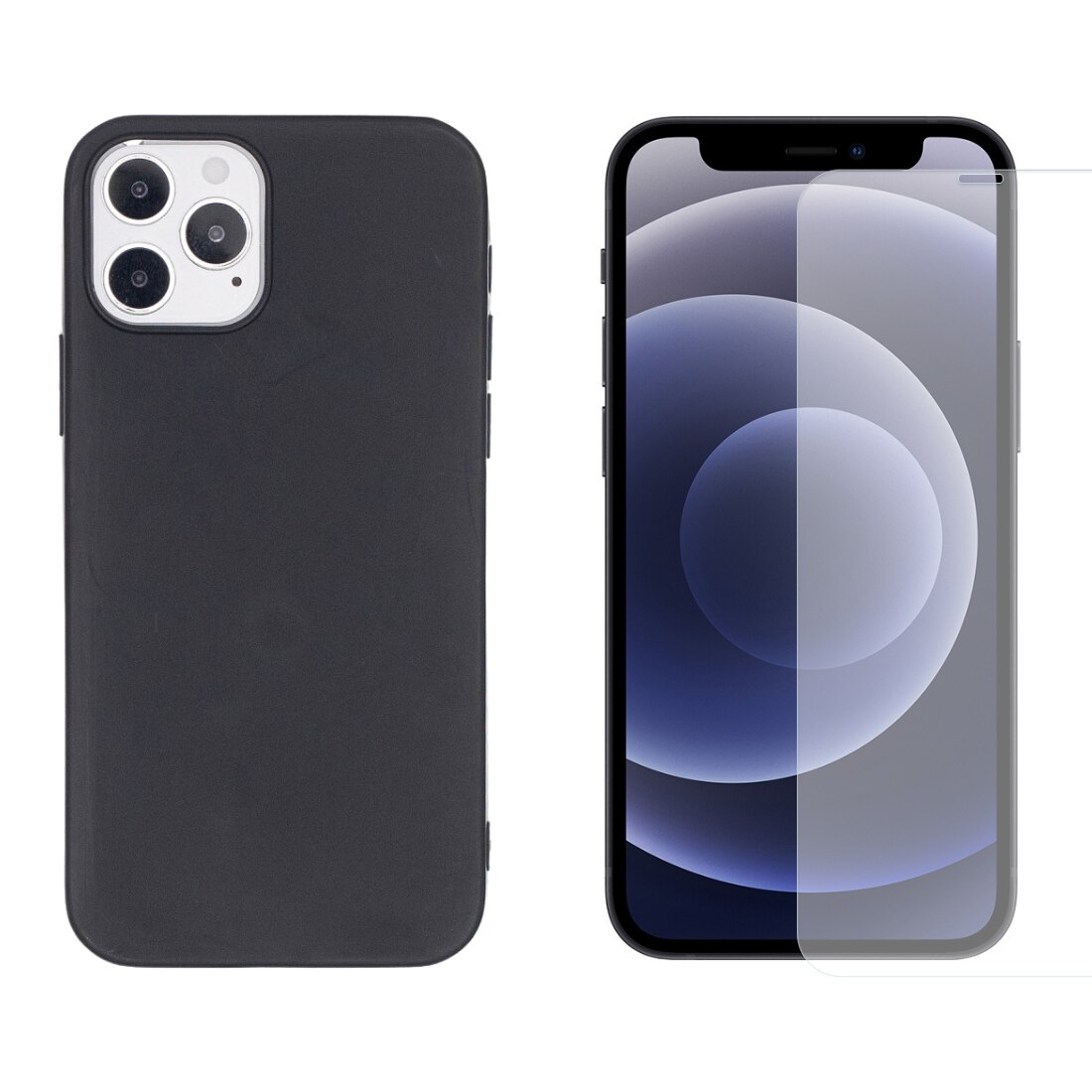 Kit per iPhone 12/12 Pro : Cover TPU e proteggischermo