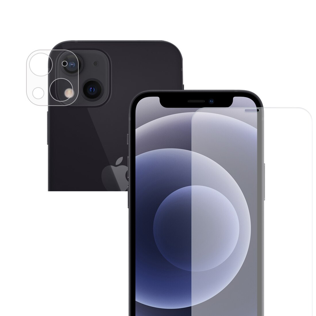 Proteggi-camera e proteggi-schermo in vetro temperato per iPhone 13