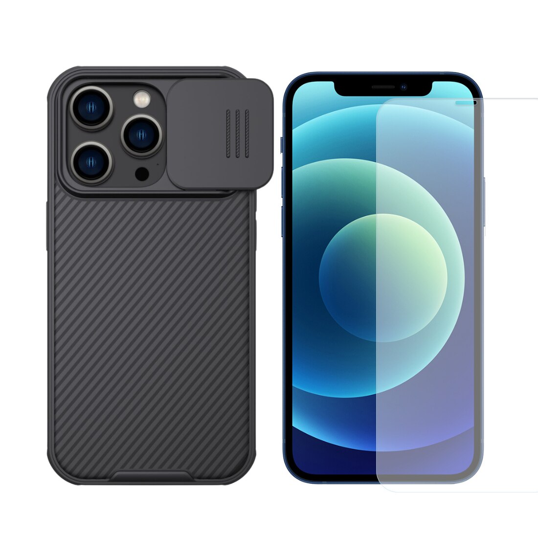 Kit per iPhone 14 Pro : Cover CamShield e proteggischermo