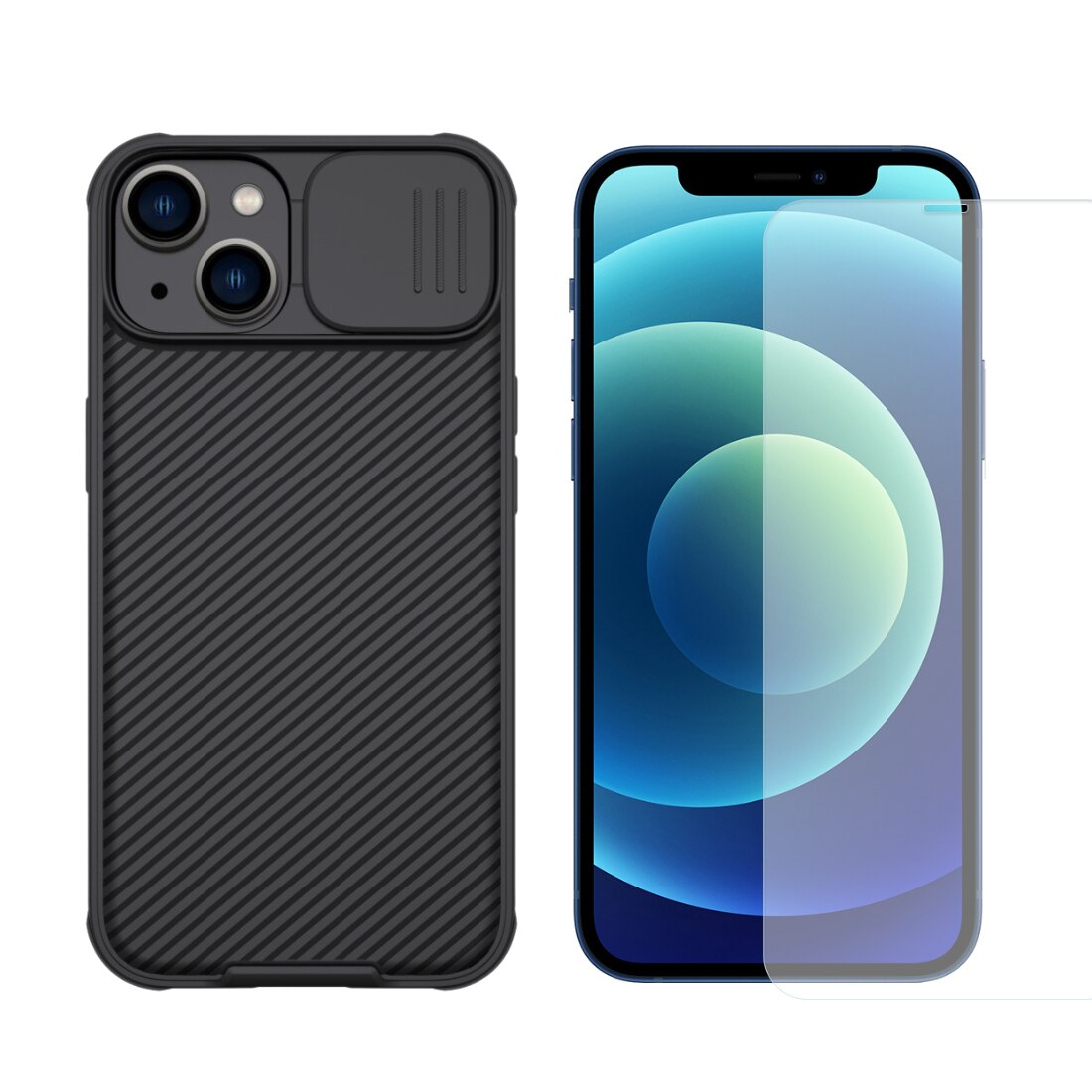 Kit per iPhone 14 : Cover CamShield e proteggischermo