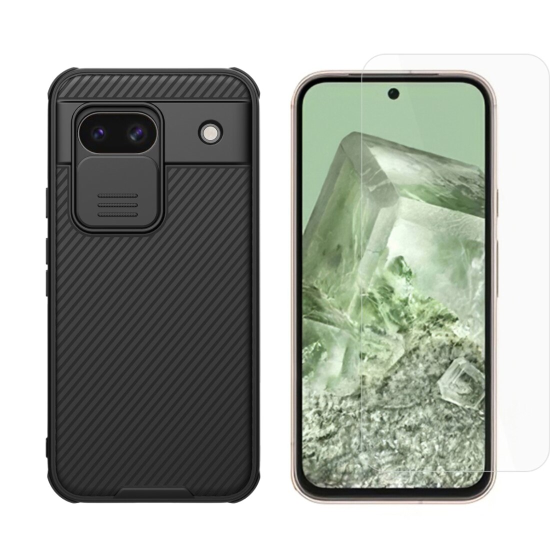 Kit per Google Pixel 8a  : Cover CamShield e proteggischermo