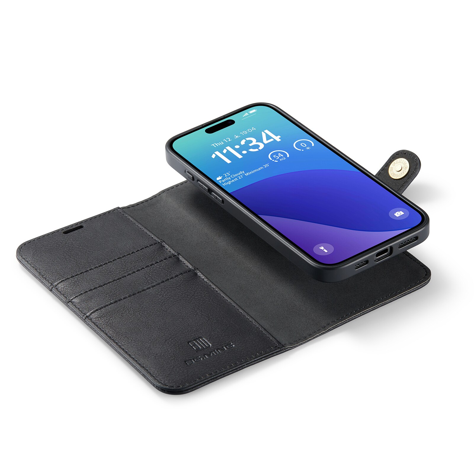 Cover portafoglio Magnet Wallet iPhone 16 Pro Max Black