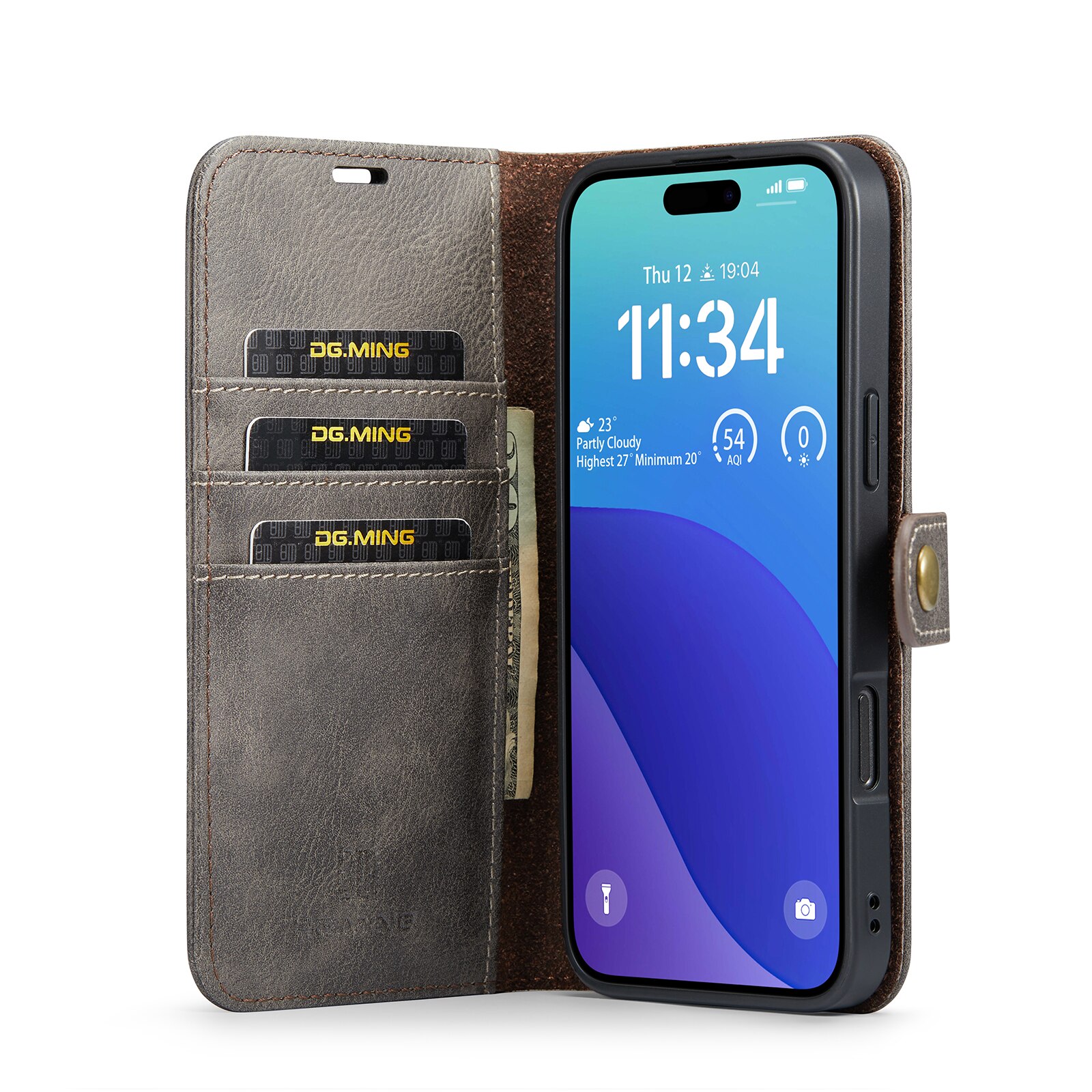 Cover portafoglio Magnet Wallet iPhone 16 Pro Max Brown