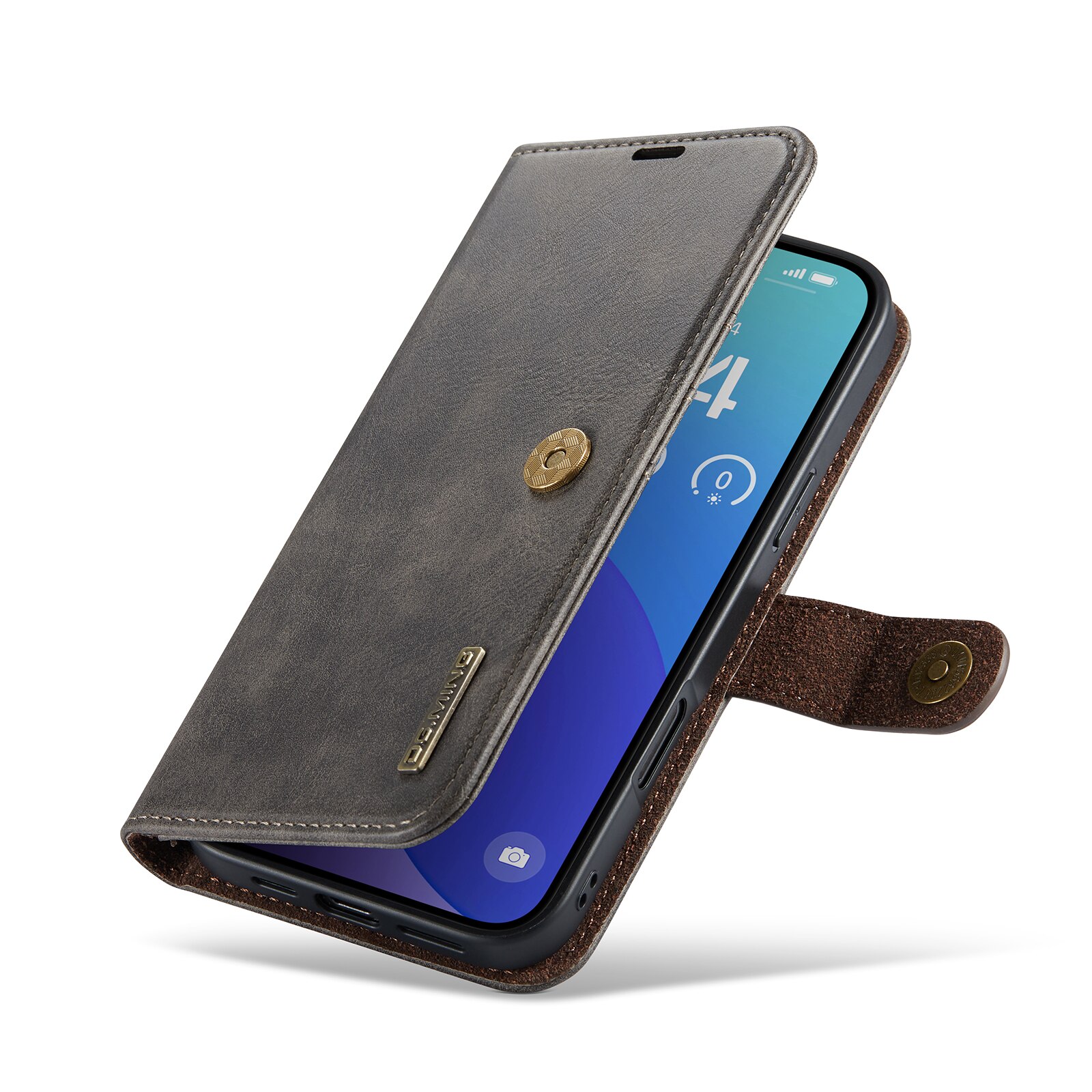 Cover portafoglio Magnet Wallet iPhone 16 Pro Brown