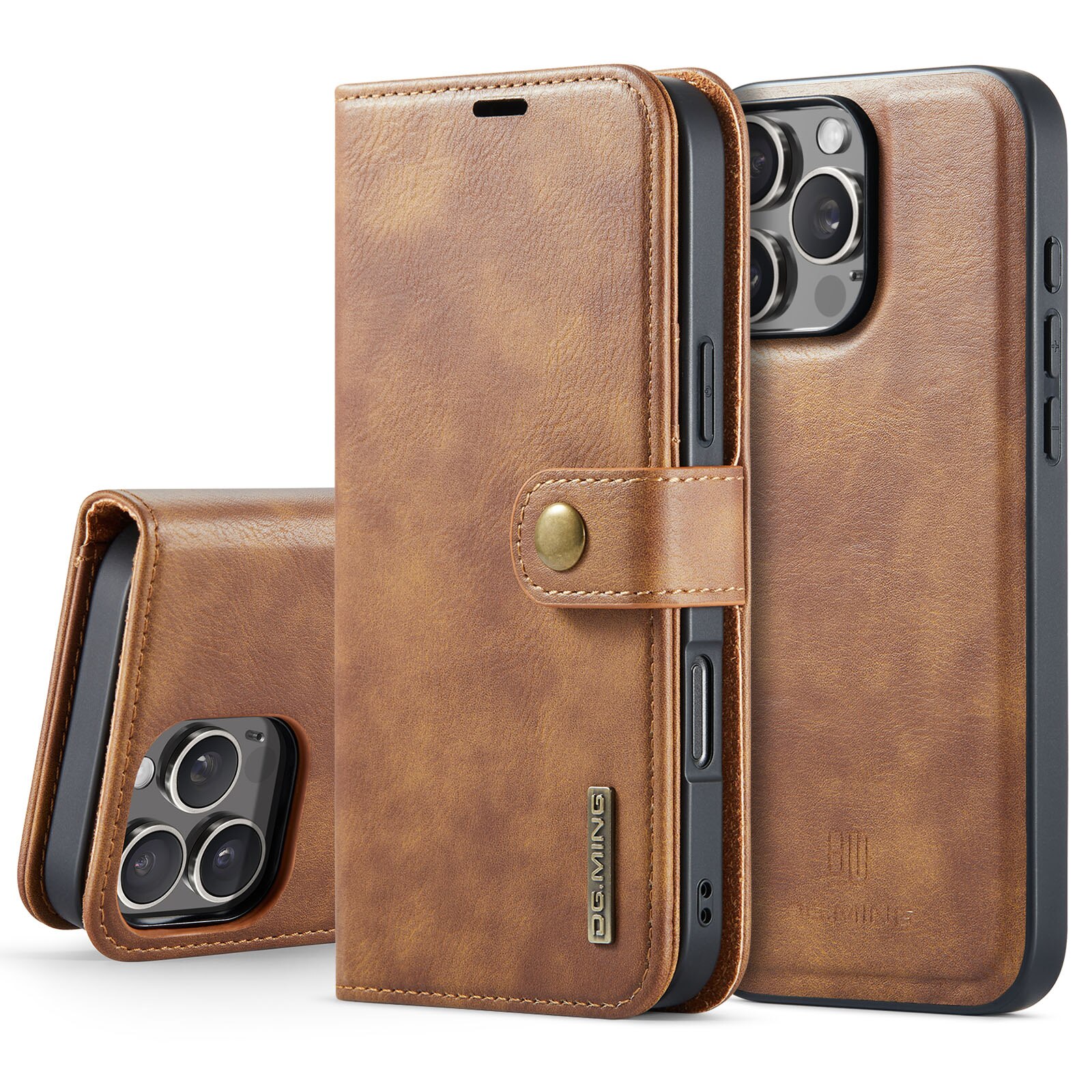 Cover portafoglio Magnet Wallet iPhone 16 Pro Max Cognac