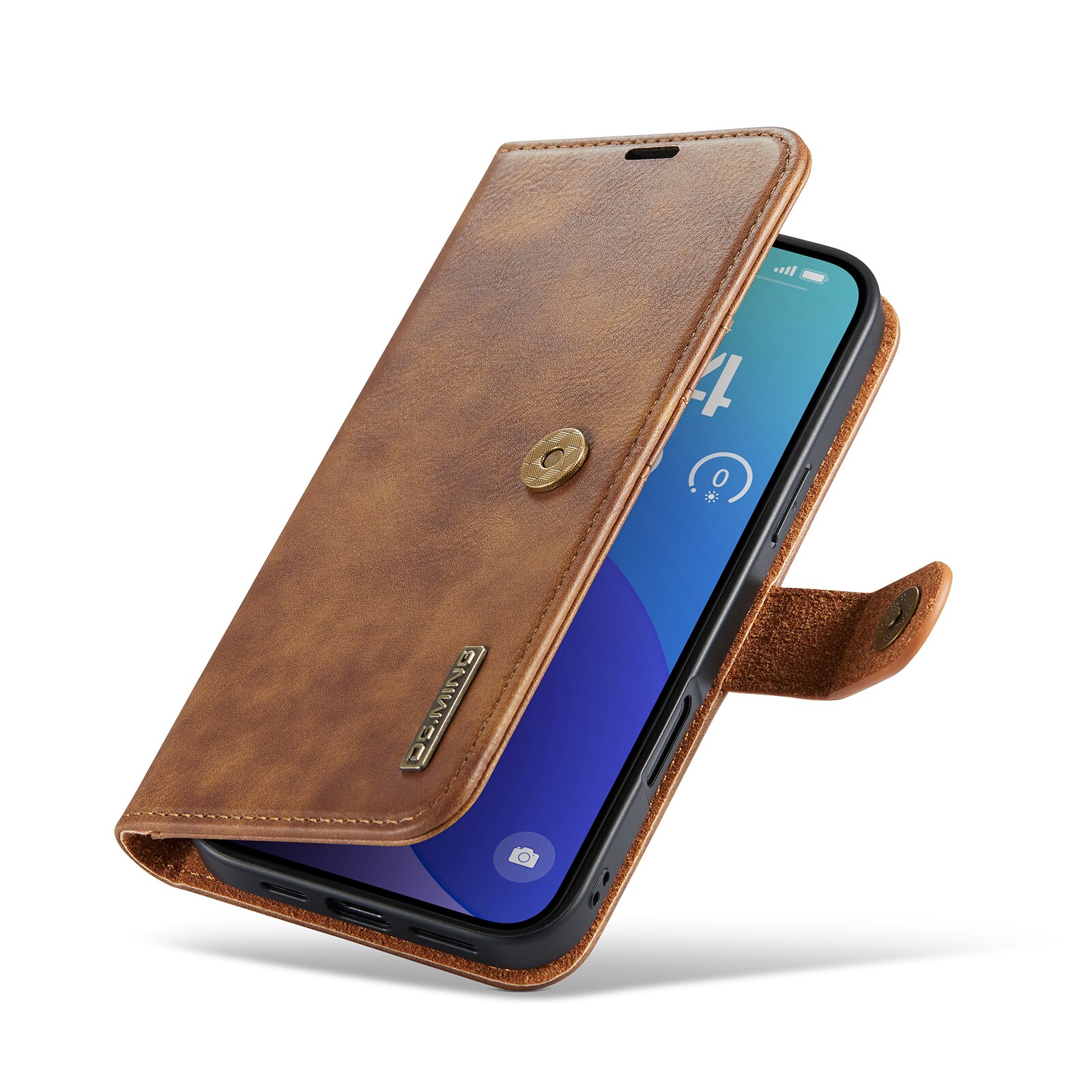 Cover portafoglio Magnet Wallet iPhone 16 Pro Max Cognac