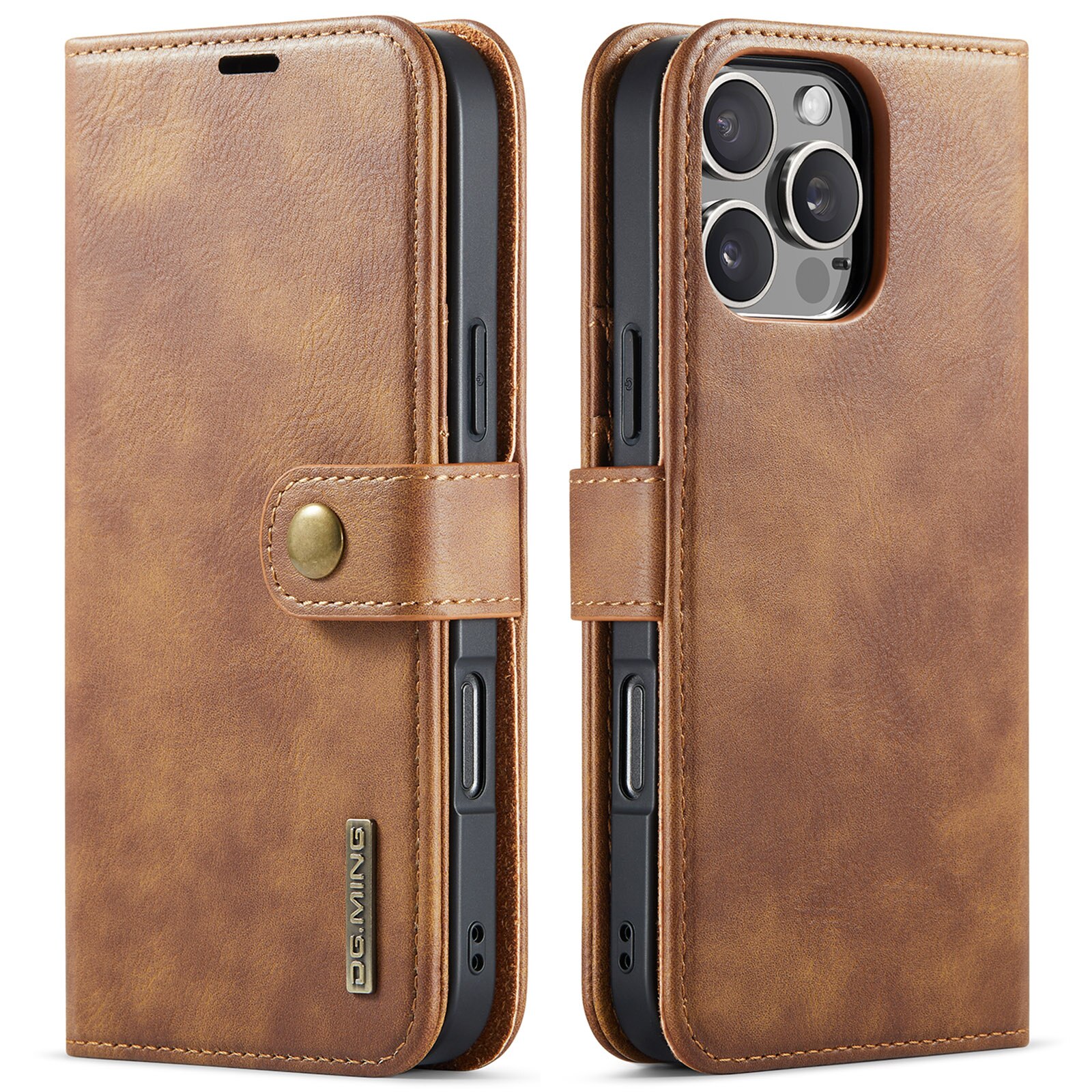 Cover portafoglio Magnet Wallet iPhone 16 Pro Max Cognac