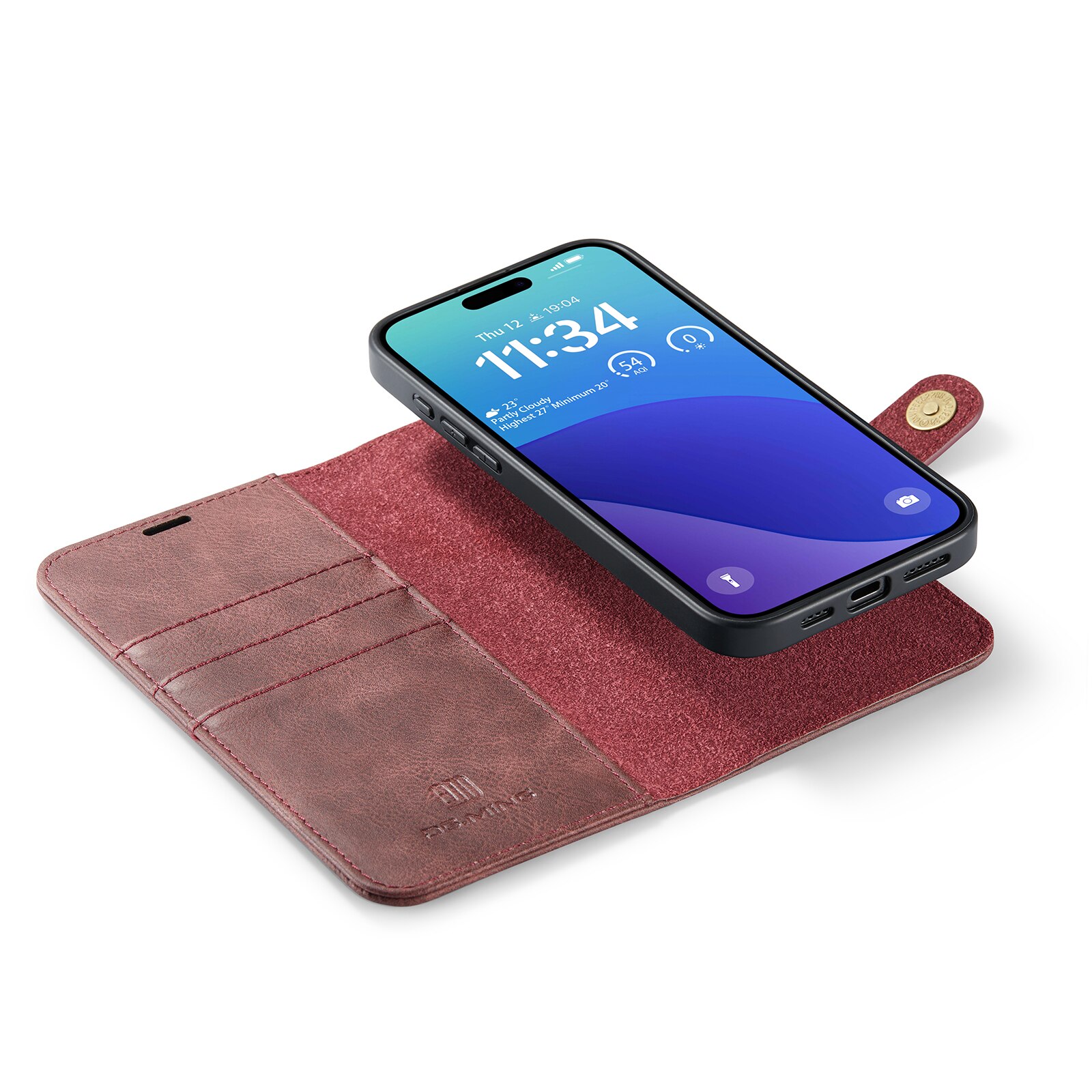 Cover portafoglio Magnet Wallet iPhone 16 Pro Red