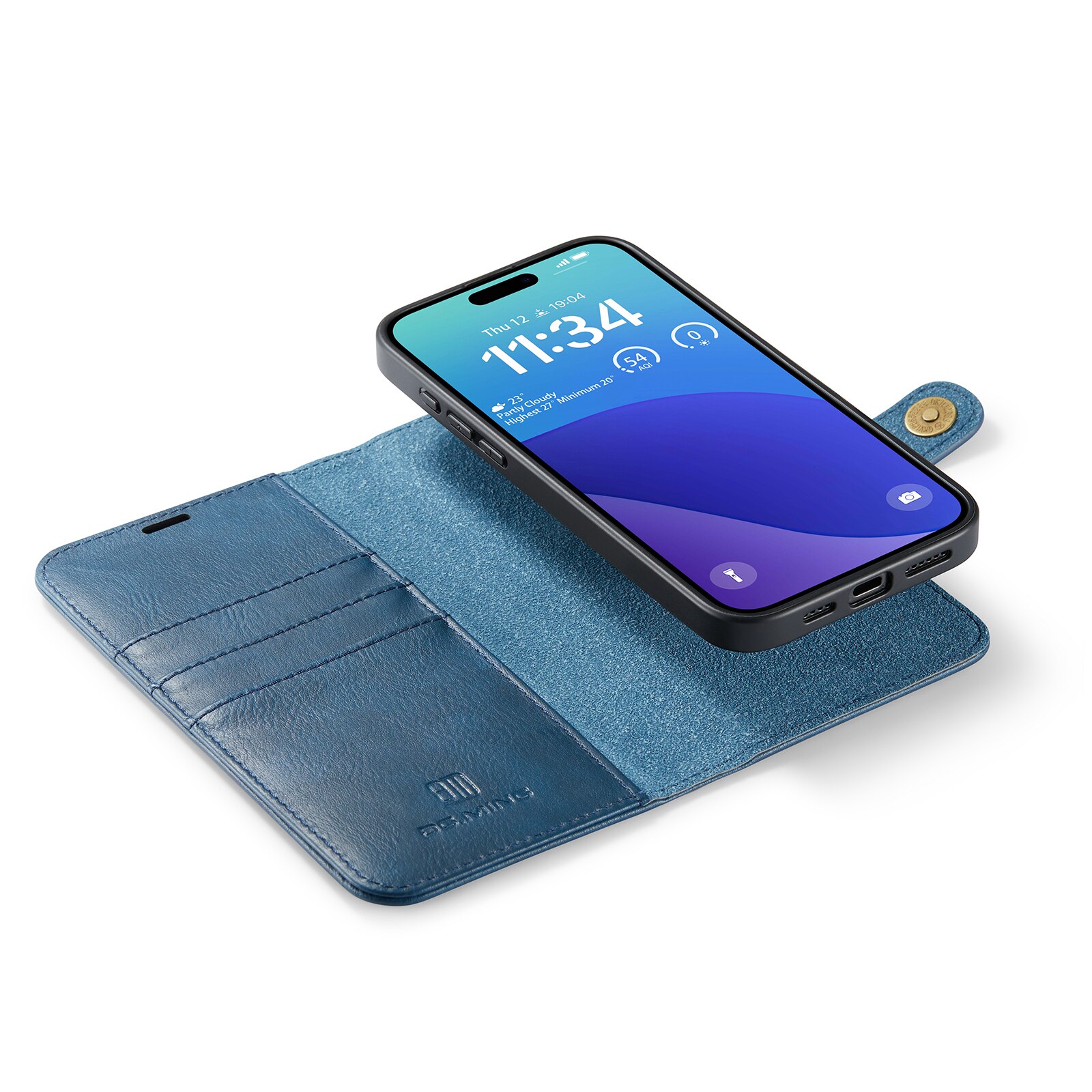 Cover portafoglio Magnet Wallet iPhone 16 Pro Blue