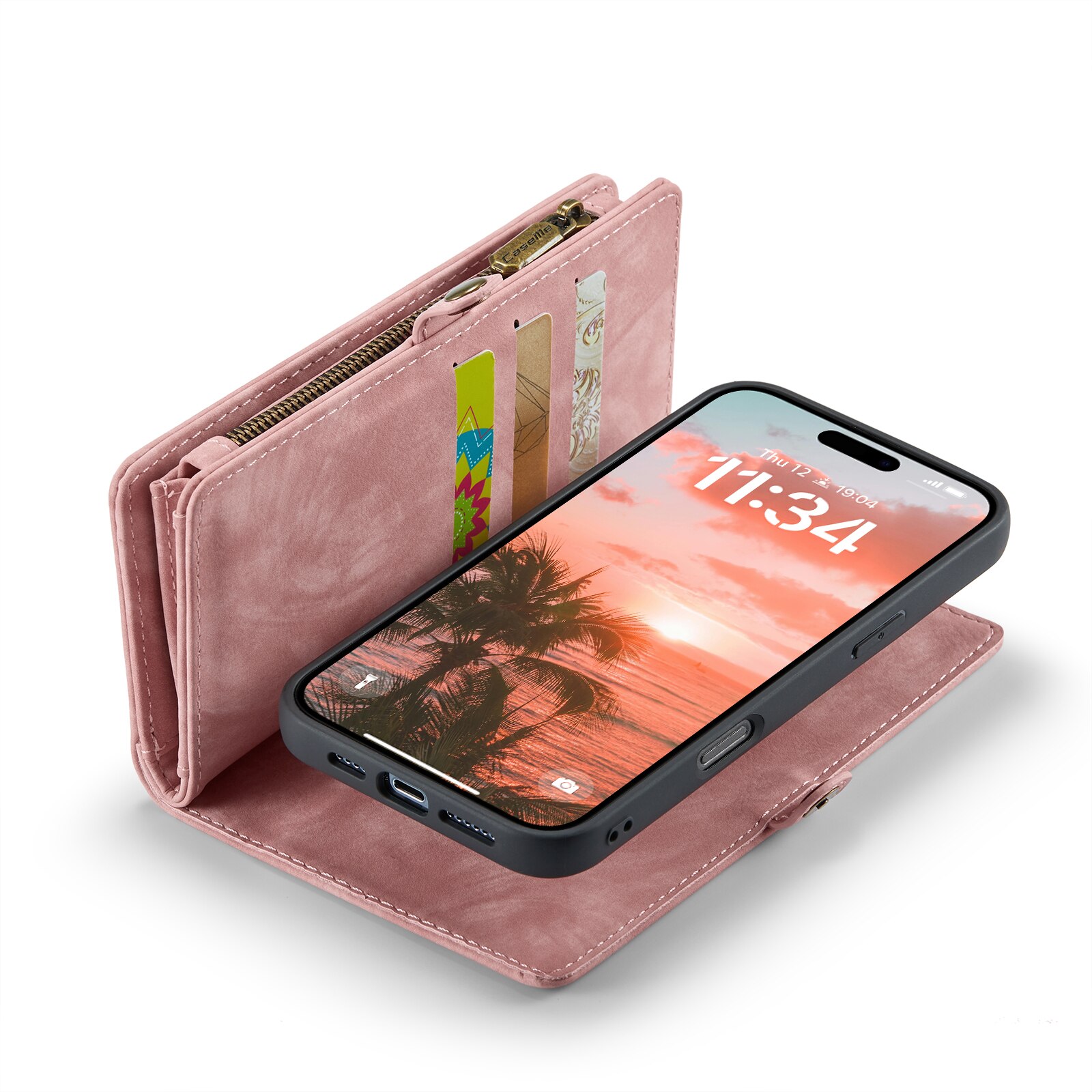 Cover portafoglio Multi-Slot iPhone 16 rosa