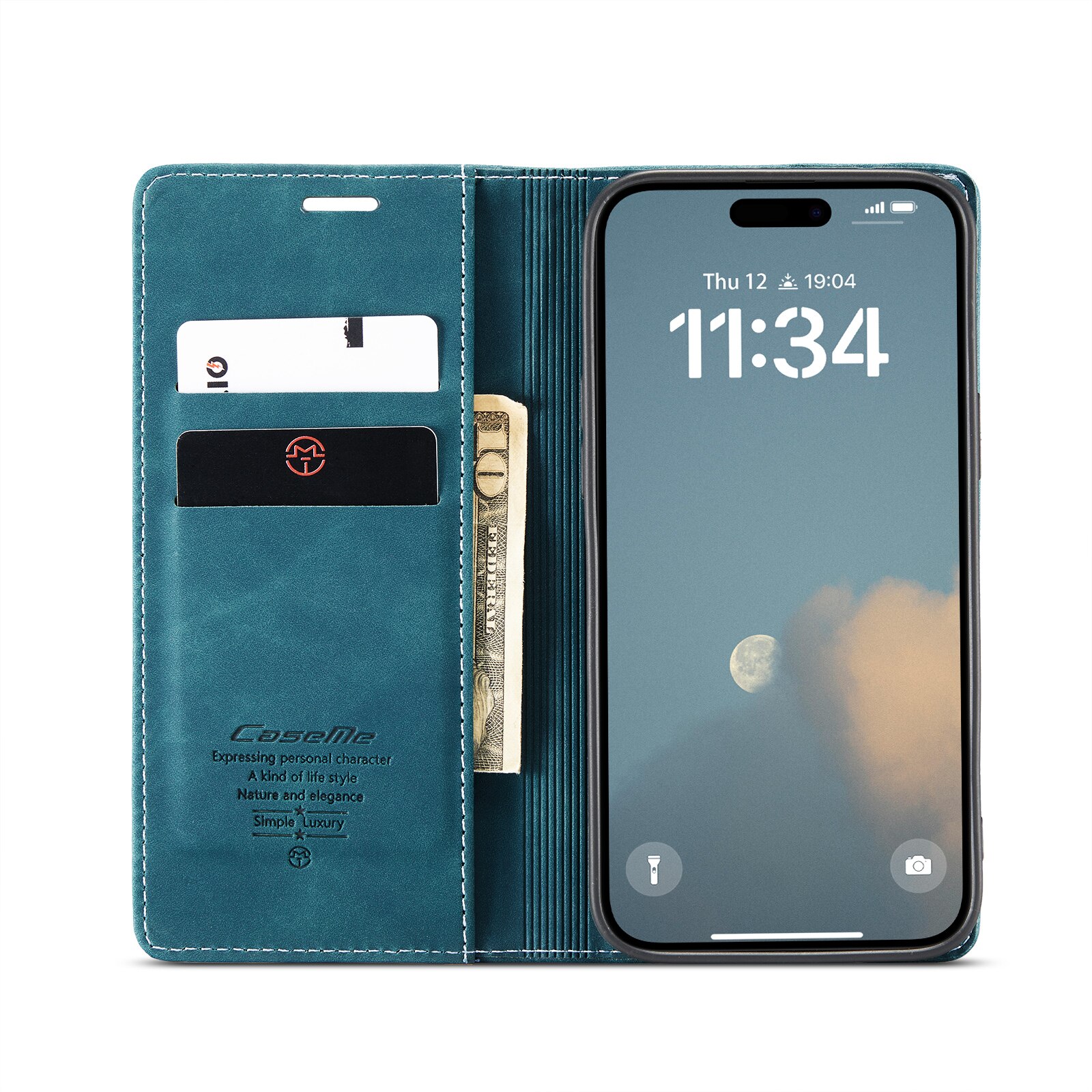 Custodie a portafoglio sottili iPhone 16 Blu