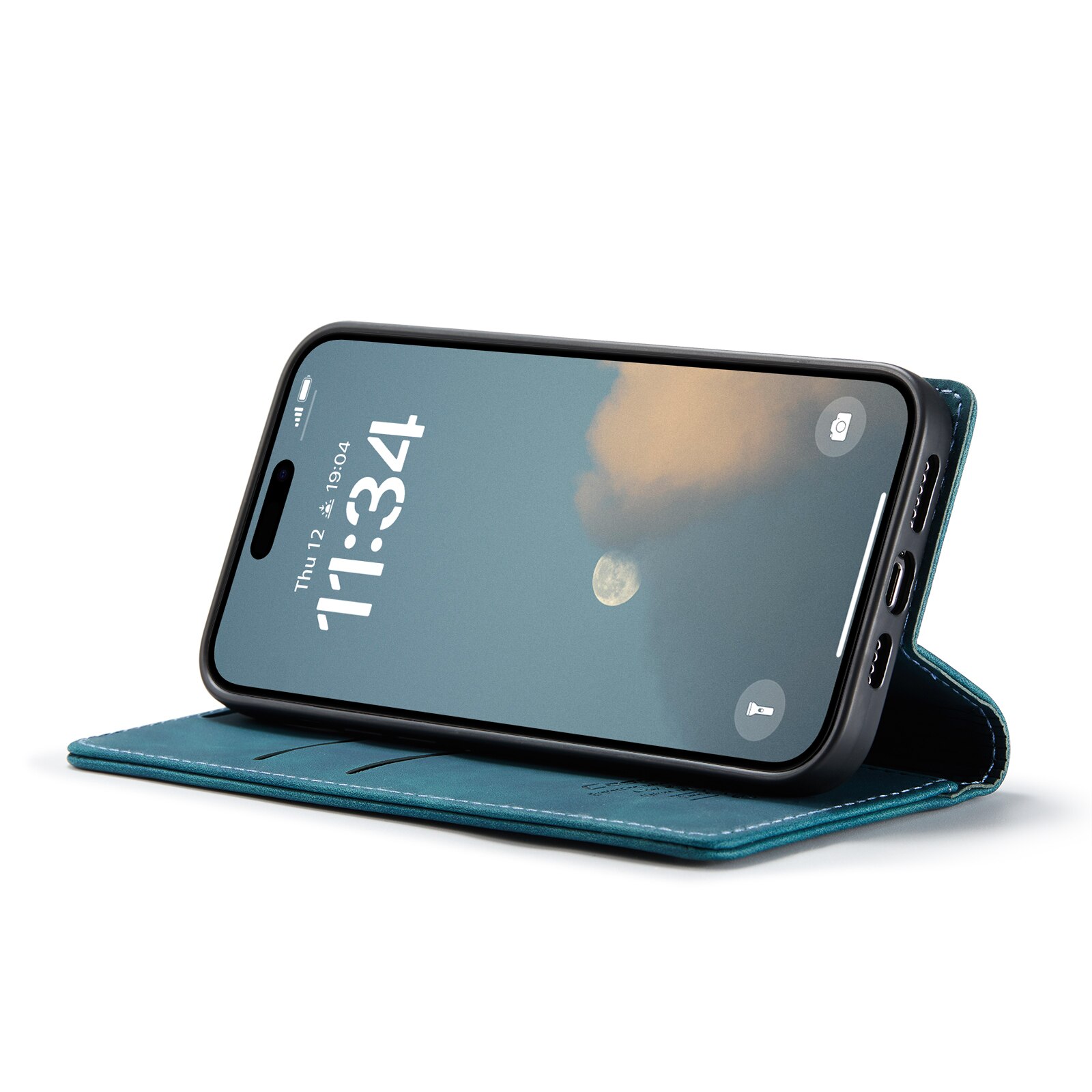 Custodie a portafoglio sottili iPhone 16 Blu