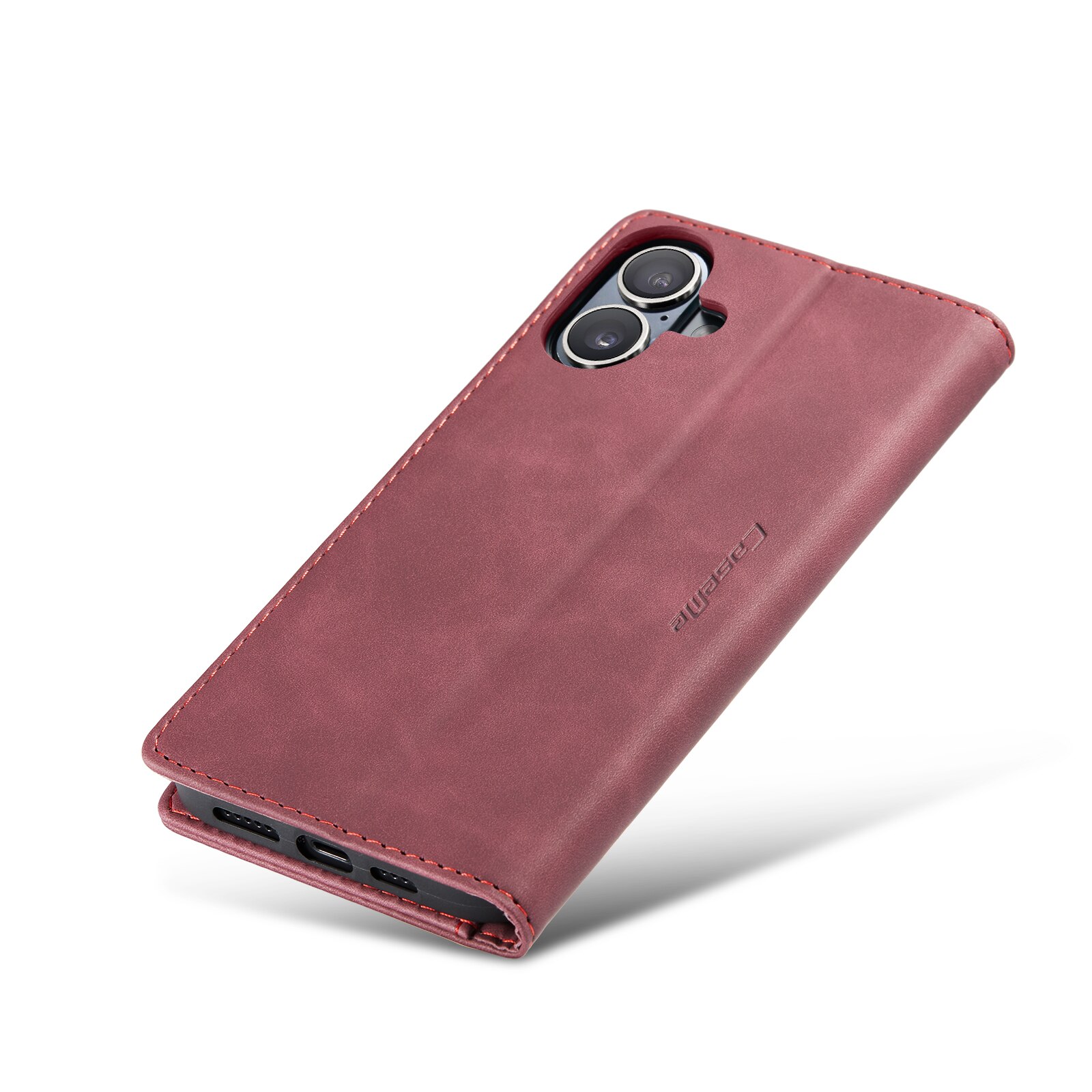 Custodie a portafoglio sottili iPhone 16 Plus Rosso