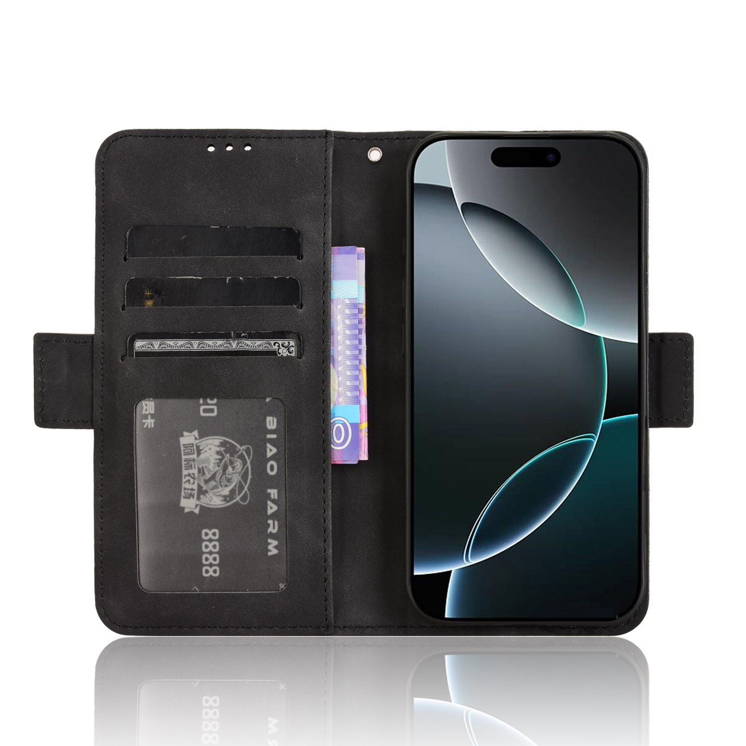 Cover portafoglio Multi iPhone 16 Pro nero