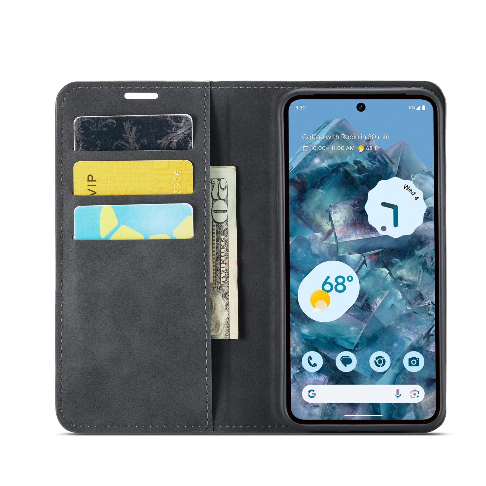 Cover portafoglio sottili Google Pixel 9 Pro nero