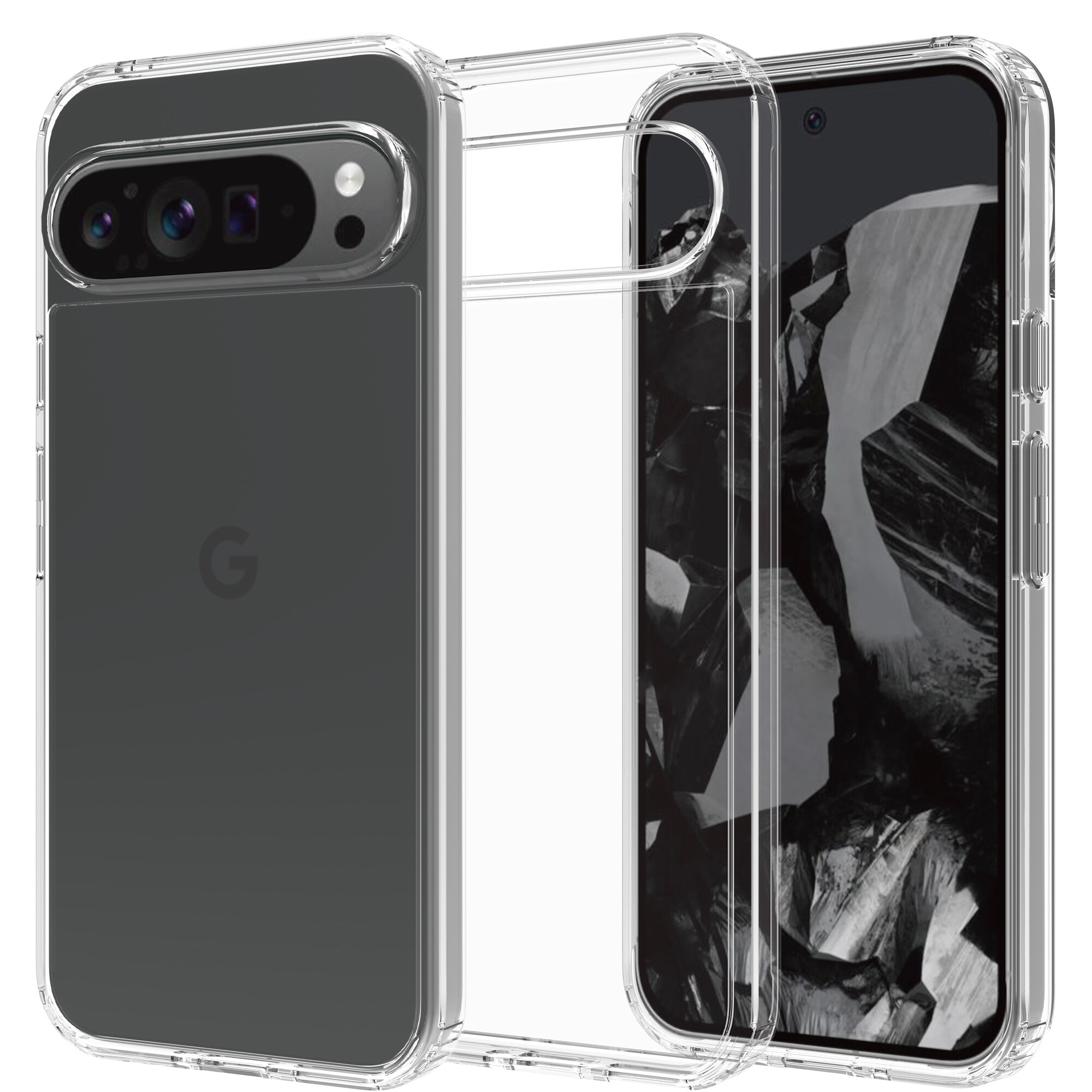 Cover Ibrido Crystal Hybrid Google Pixel 9 Pro XL trasparente