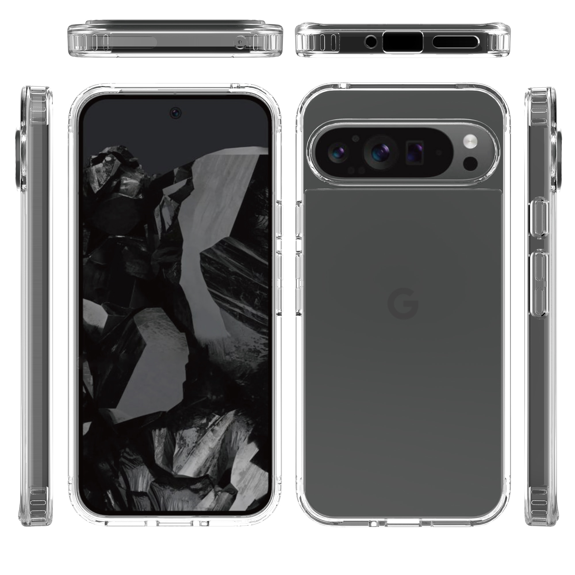 Cover Ibrido Crystal Hybrid Google Pixel 9 Pro XL trasparente