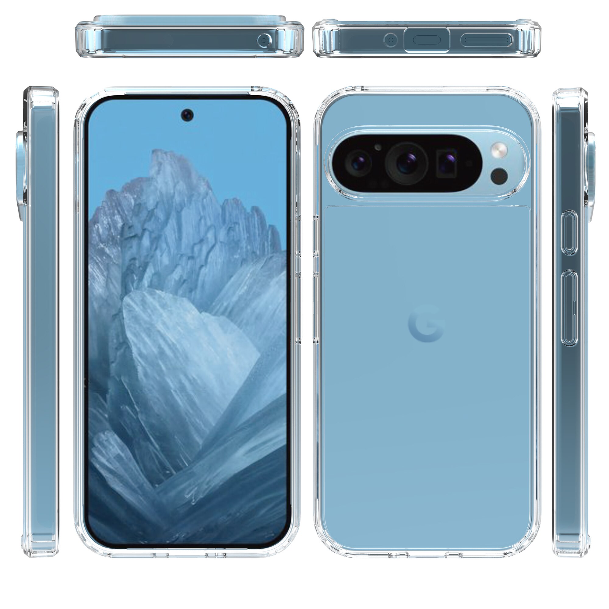 Cover Ibrido Crystal Hybrid Google Pixel 9 trasparente