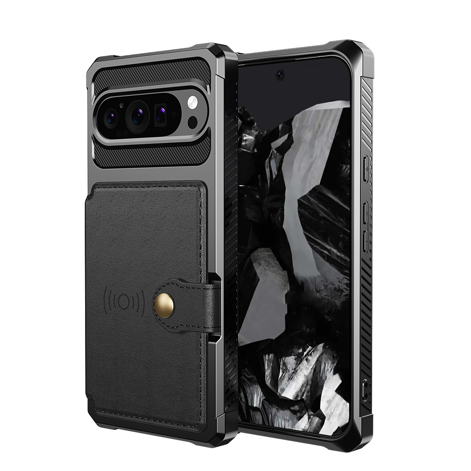 Cover con portacarte Tough Multi-slot Google Pixel 9 nero