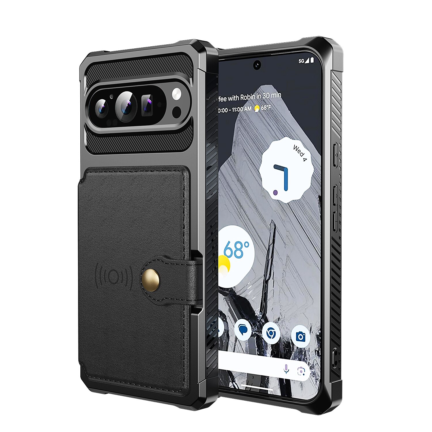 Cover con portacarte Tough Multi-slot Google Pixel 9 Pro XL nero