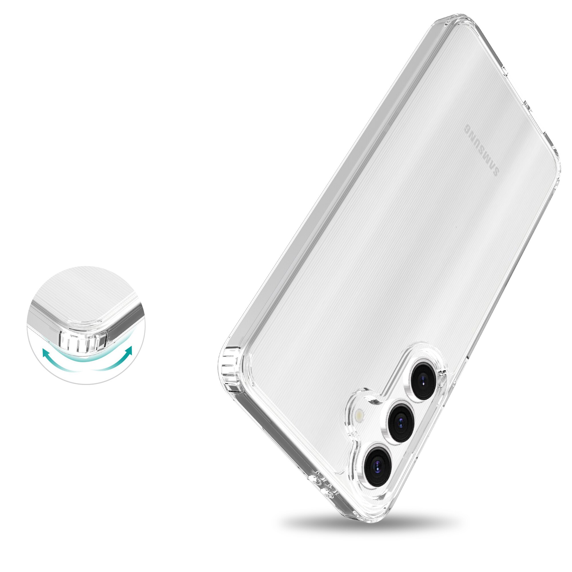 Cover ibride per Samsung Galaxy S24 FE trasparente