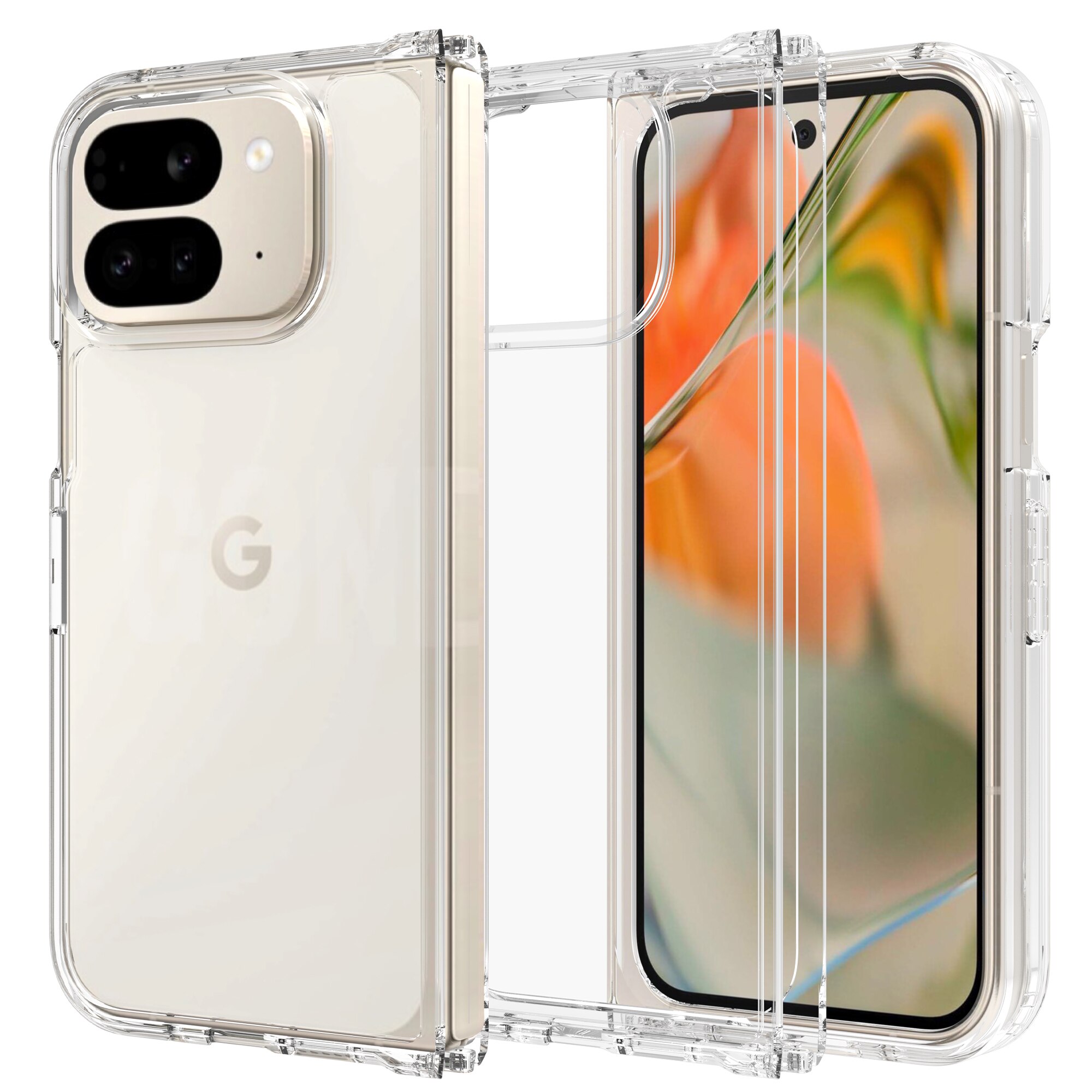 Cover ibride per Google Pixel 9 Pro Fold, trasparente