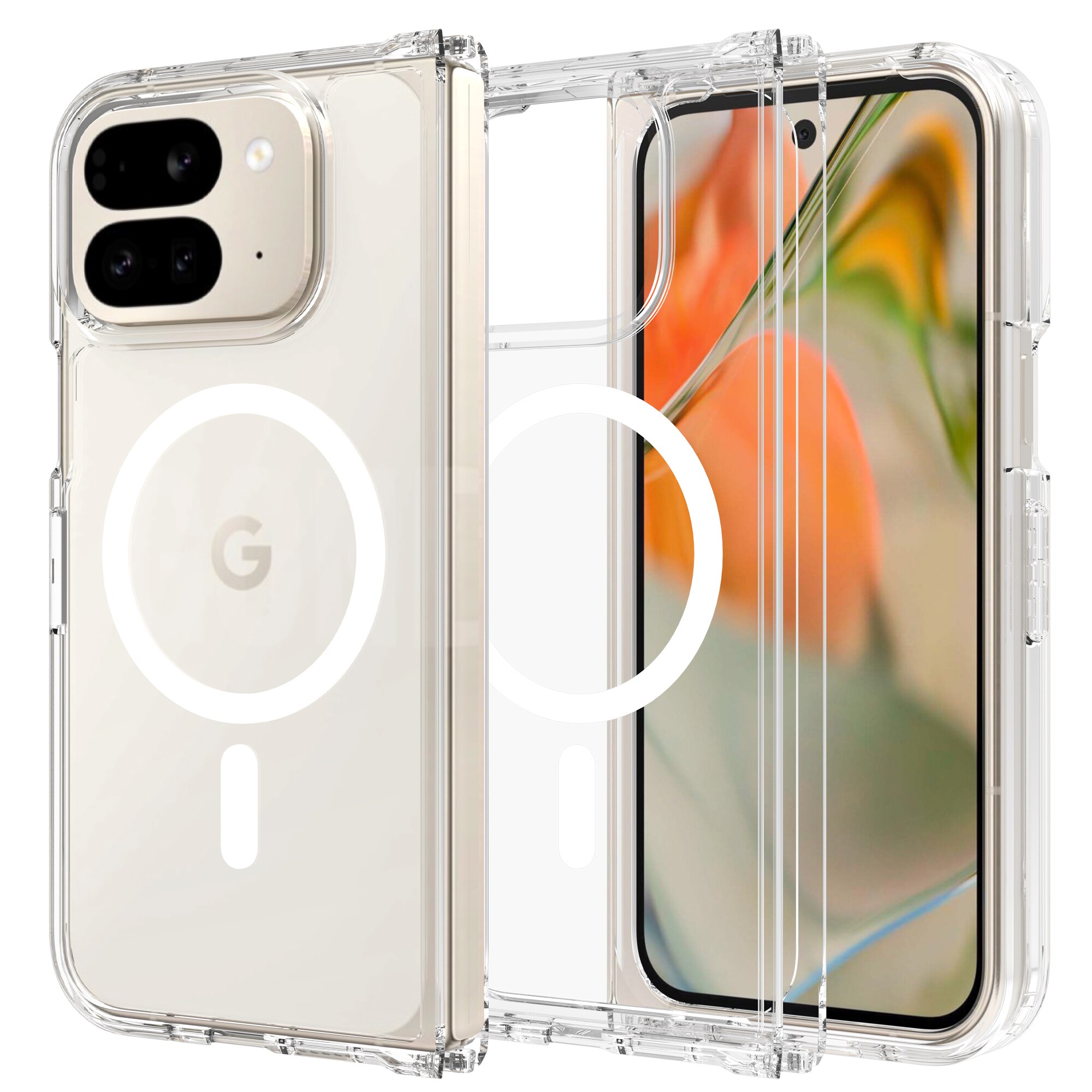 Cover ibride con MagSafe Google Pixel 9 Pro Fold  trasparente