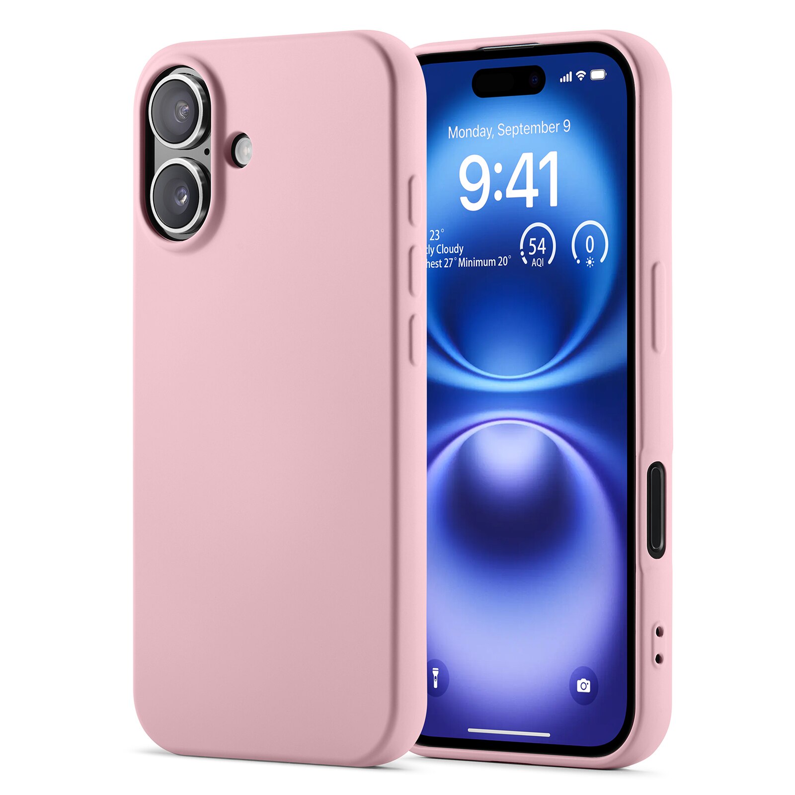 Cover TPU resistente agli urti iPhone 16 Rosa