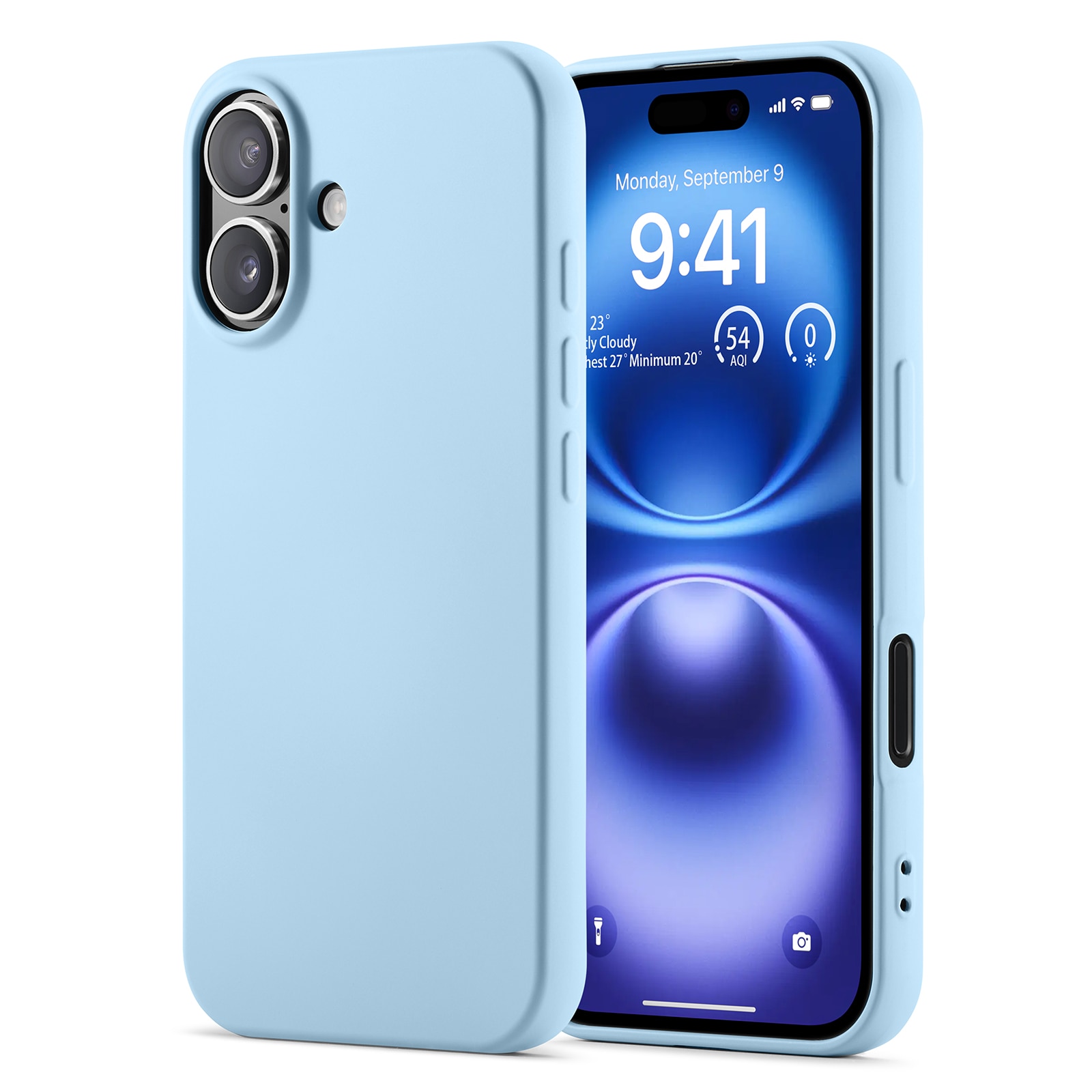 Cover TPU resistente agli urti iPhone 16 Blu